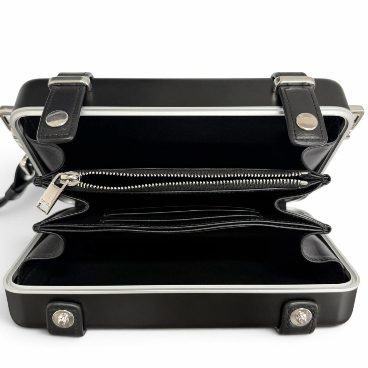 Rimowa Black Aluminum Leather Shoulder Bag (Pre-Owned)