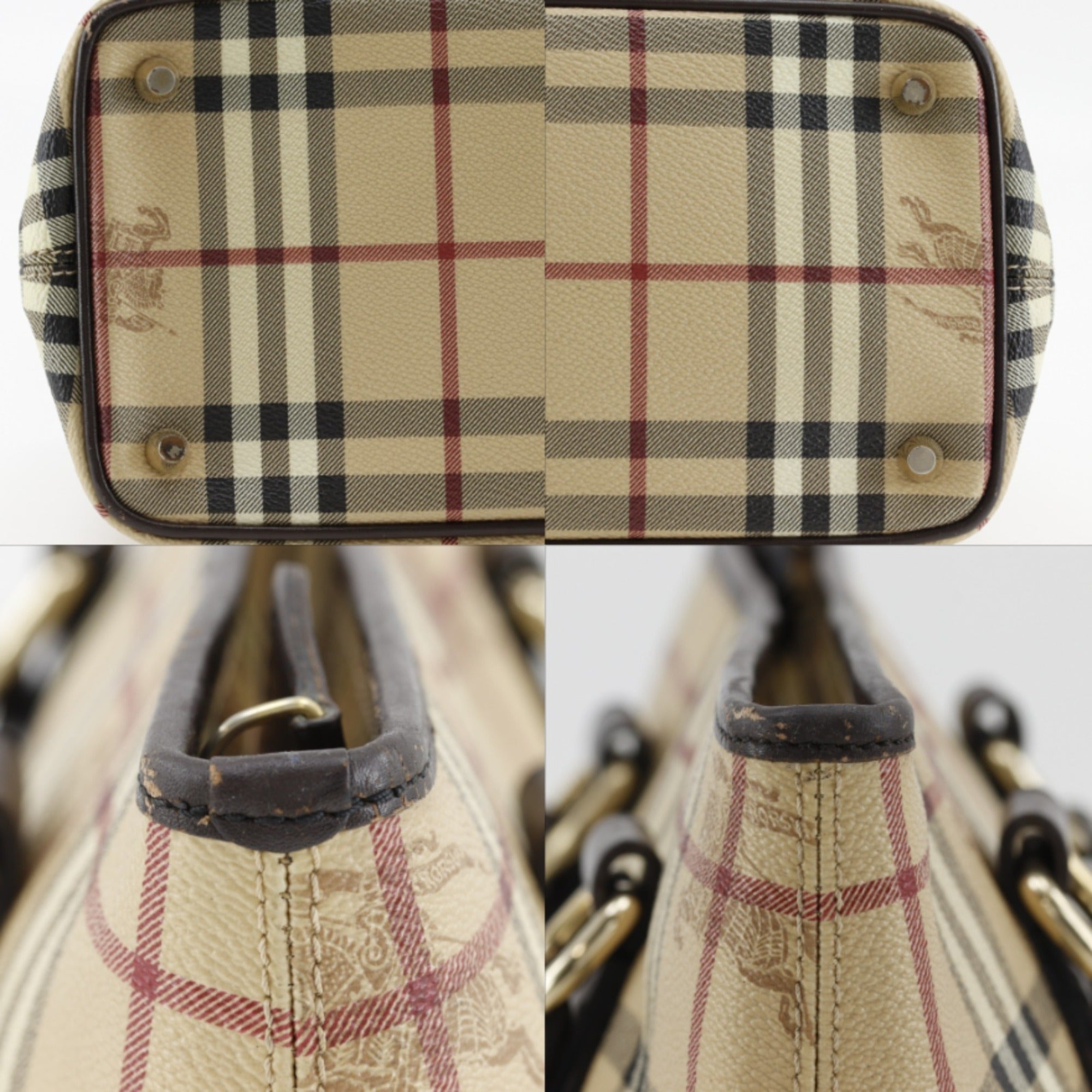 Burberry Beige Pvc Tote Bag (Pre-Owned)