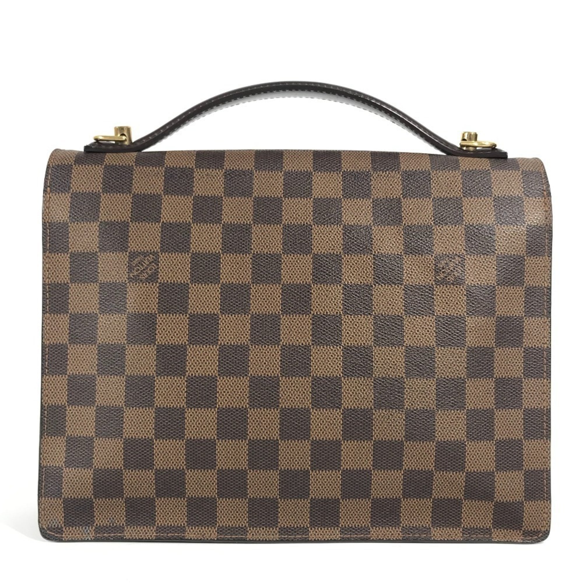 Louis Vuitton Brown Ebene Damier Canvas Handbag Shoulder Bag (Pre-Owned)