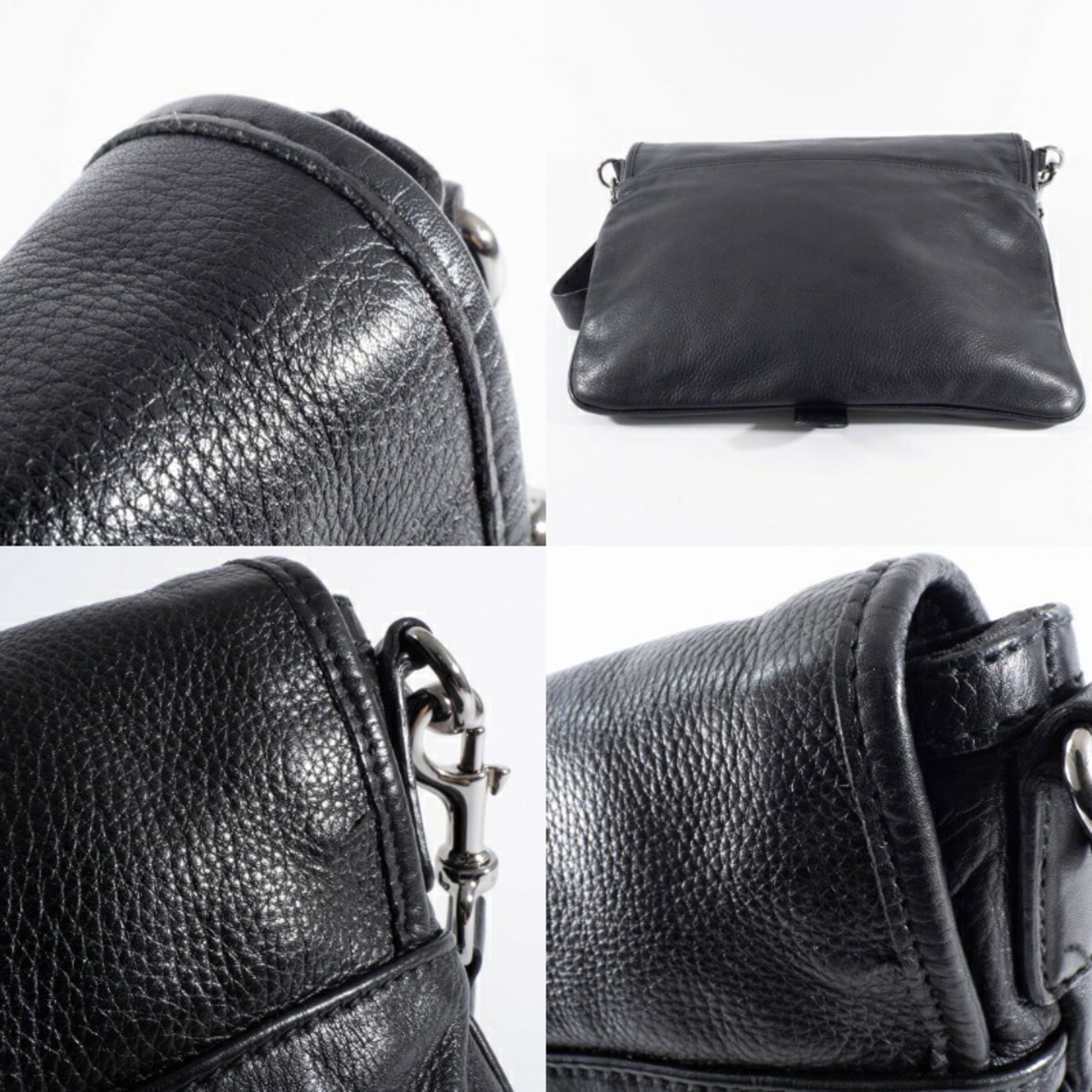 Gucci Black Leather Shoulder Bag (Pre-Owned)