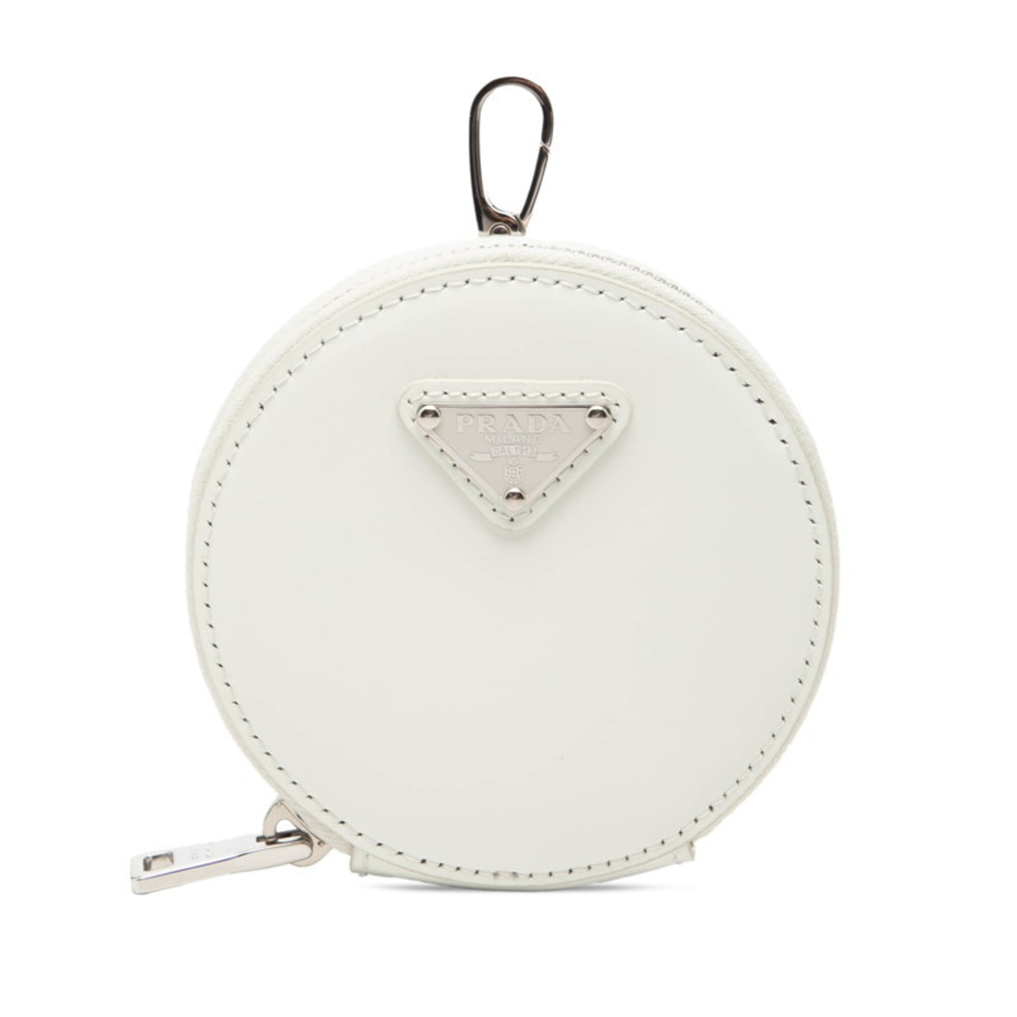 Prada White Patent Leather Coin Purse/Coin Case (Pre-Owned)