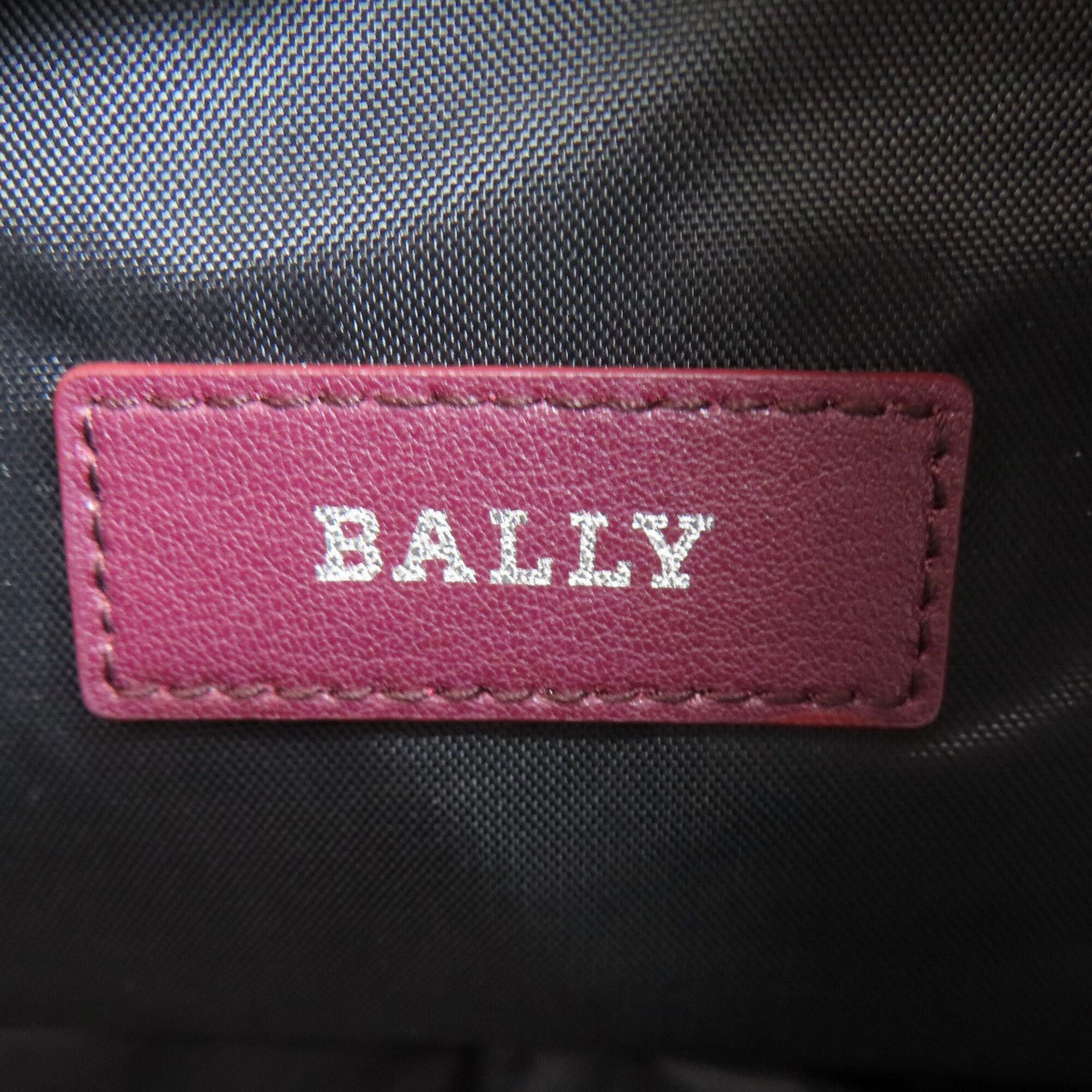 Bally Gray Purple Leather Backpack (Pre-Owned)