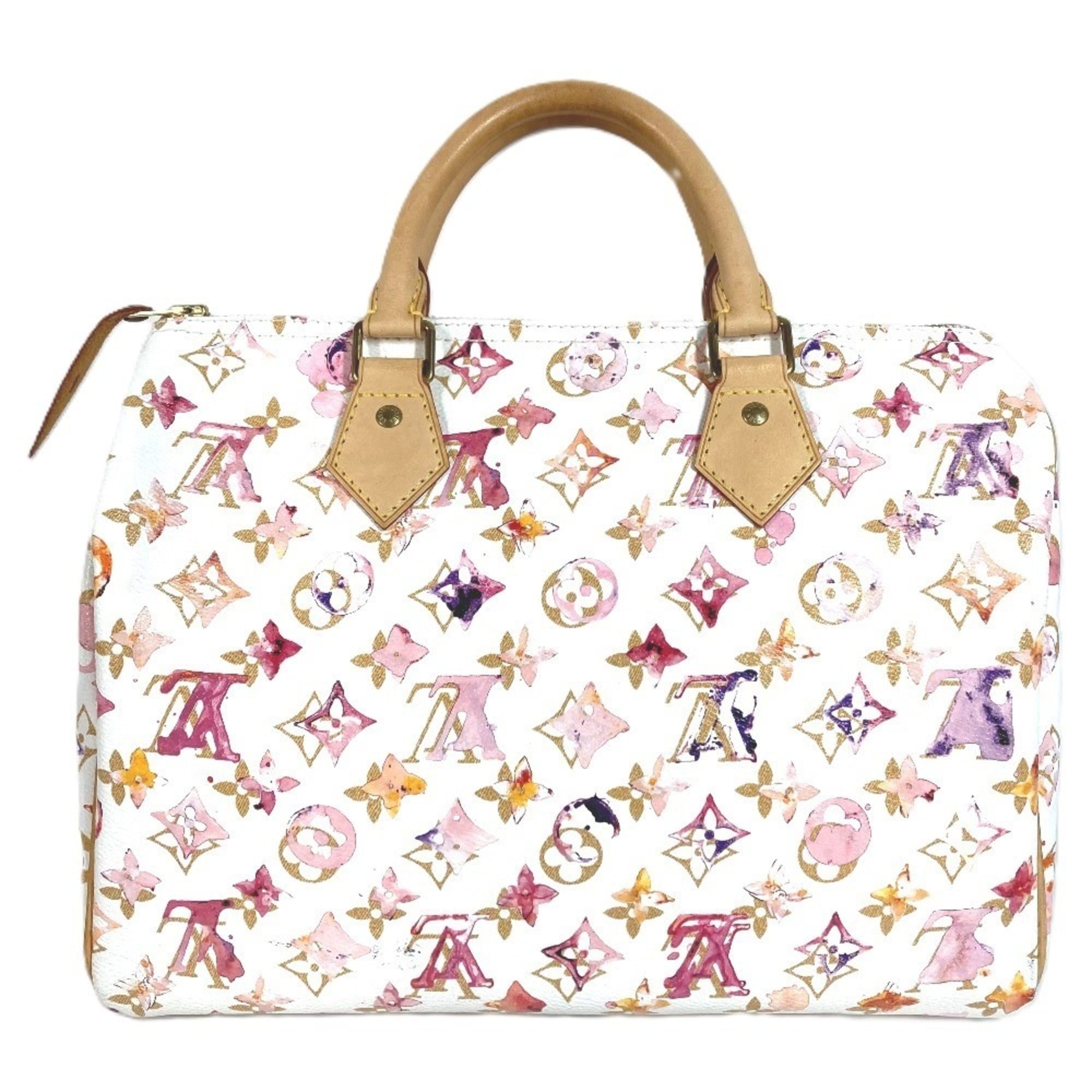 Louis Vuitton Multi-Color White Monogram Boston Bag Handbag (Pre-Owned)
