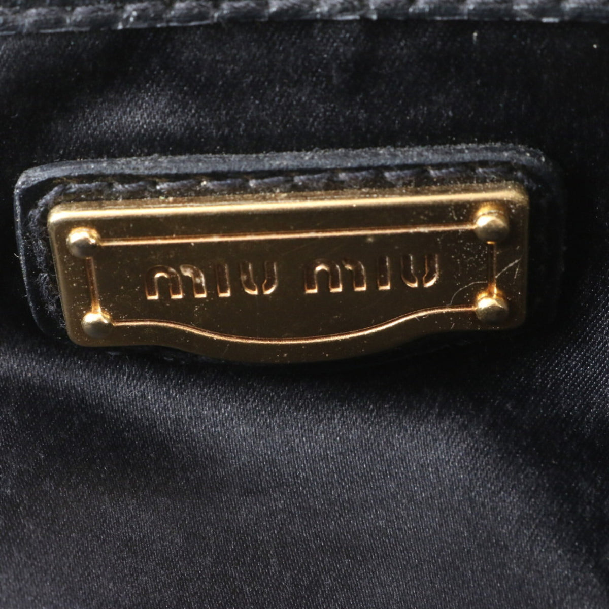 Miu Miu Black Leather Boston Bag Handbag Tote Bag (Pre-Owned)