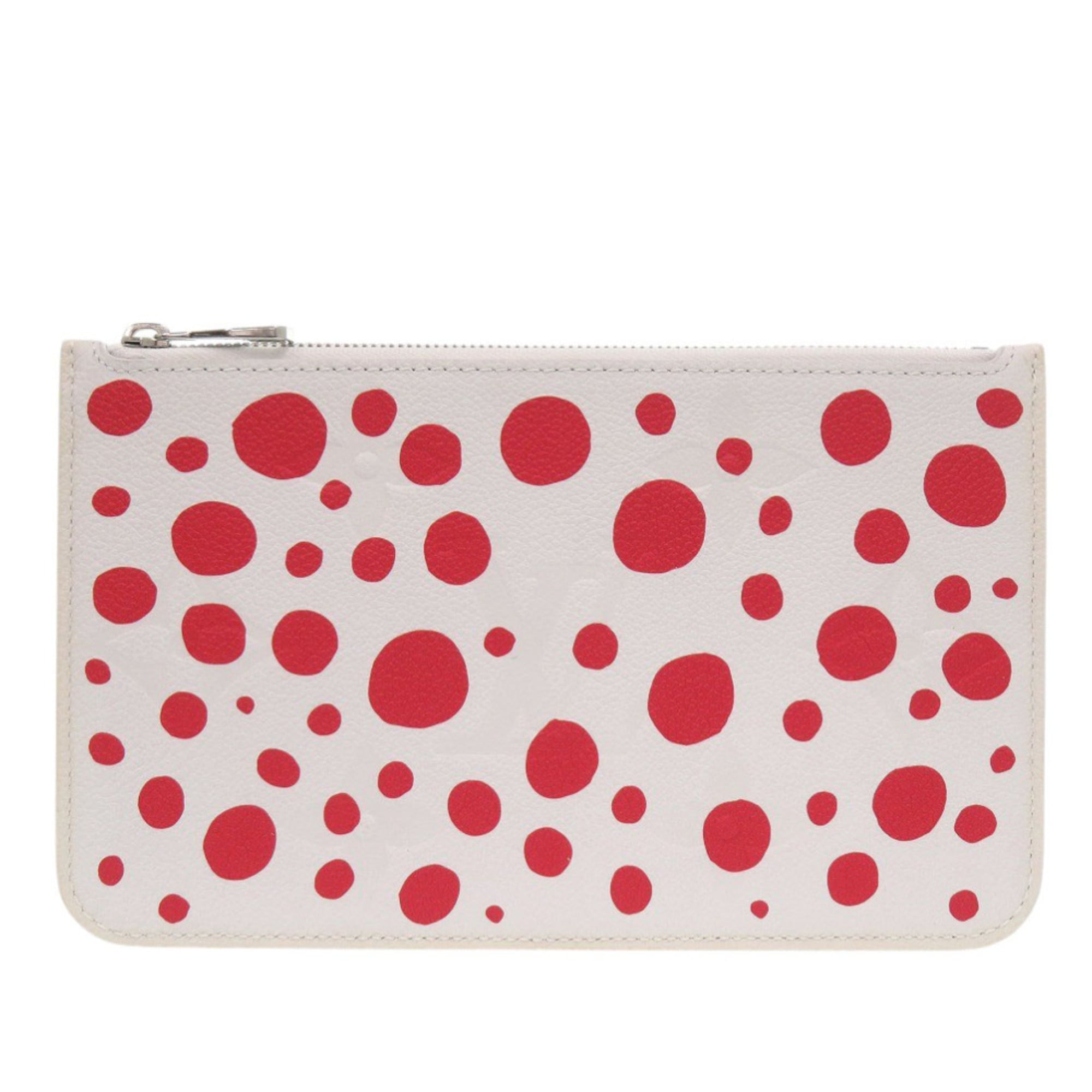 Louis Vuitton Red Color White Leather Pouch (Pre-Owned)