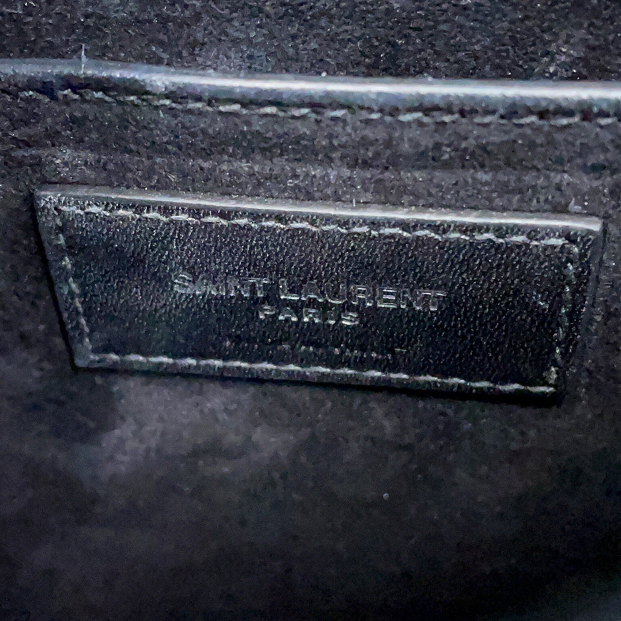Yves Saint Laurent Black Leather Handbag Shoulder Bag (Pre-Owned)