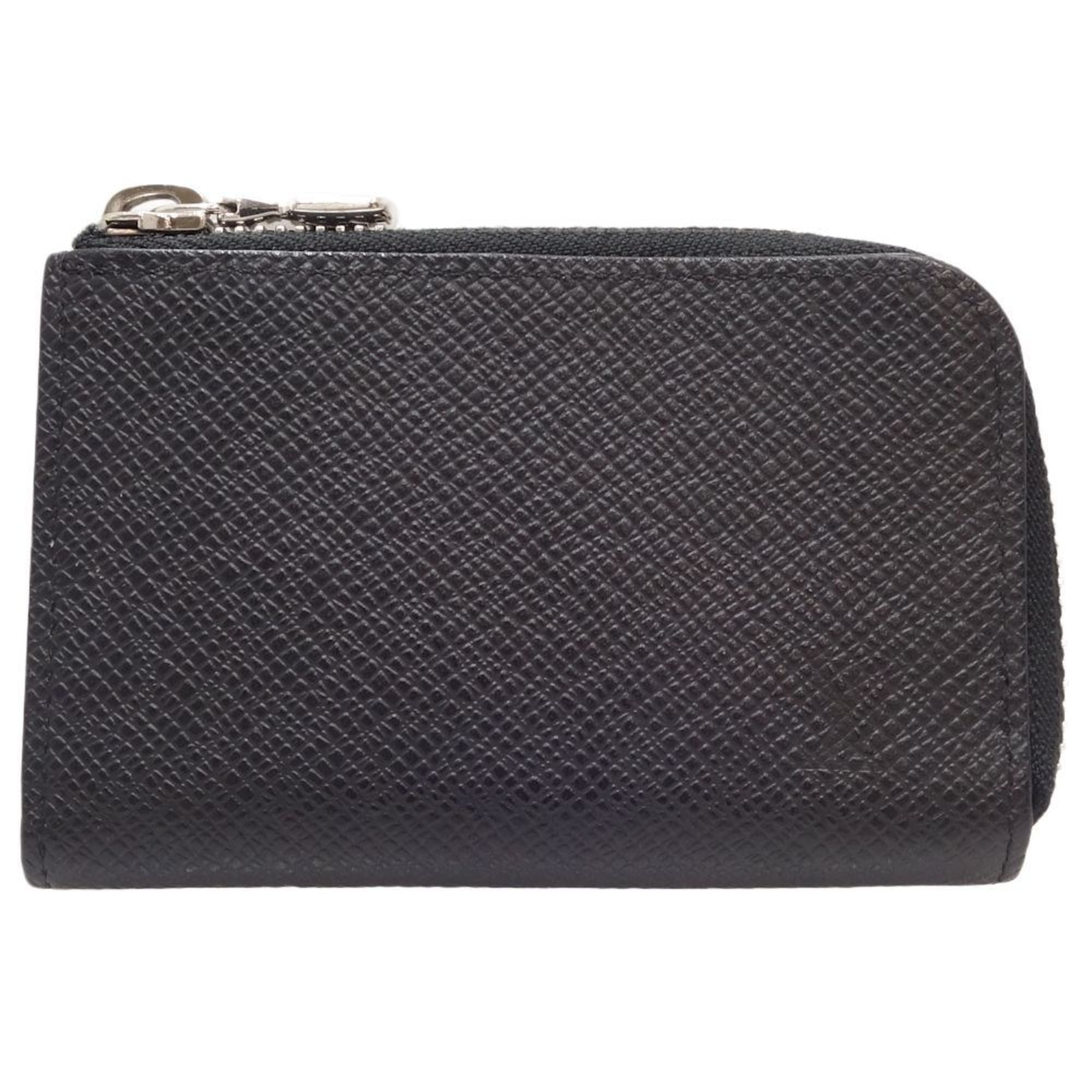 Louis Vuitton Noir Taiga Leather Coin Purse/Coin Case (Pre-Owned)