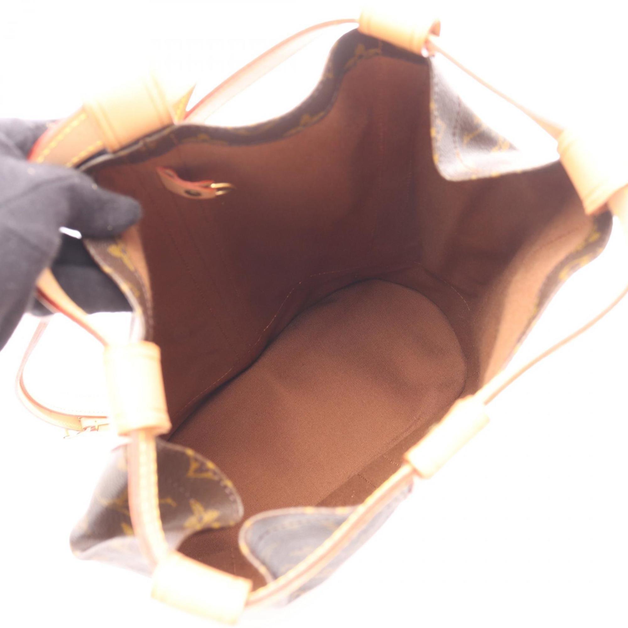 Louis Vuitton Brown Coated Canvas Leather Handbag Shoulder Bag (Pre-Owned)