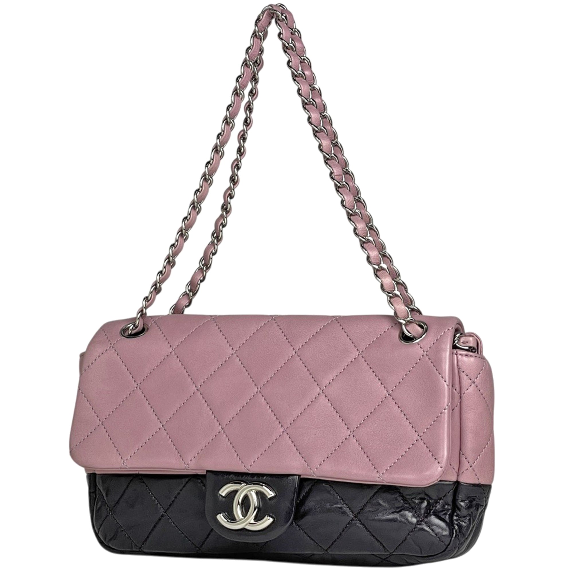 Chanel Pink Purple Leather Shoulder Bag (Pre-Owned)