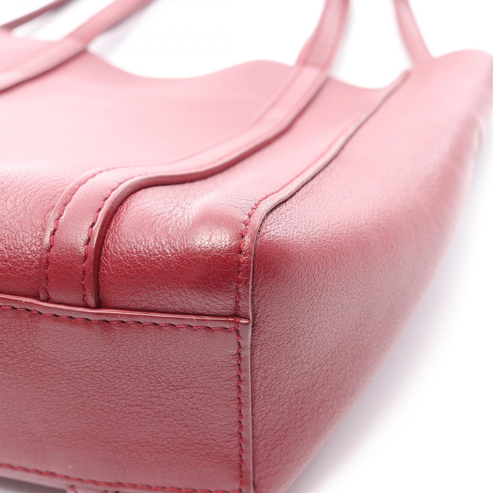 Balenciaga Bordeaux Leather Handbag Tote Bag (Pre-Owned)