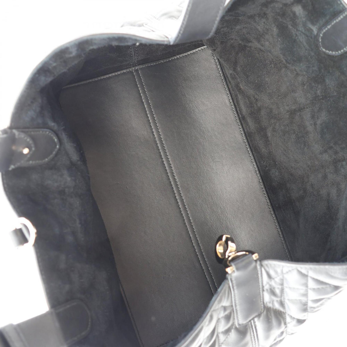 Christian Dior Black Leather Handbag Pouch (Pre-Owned)