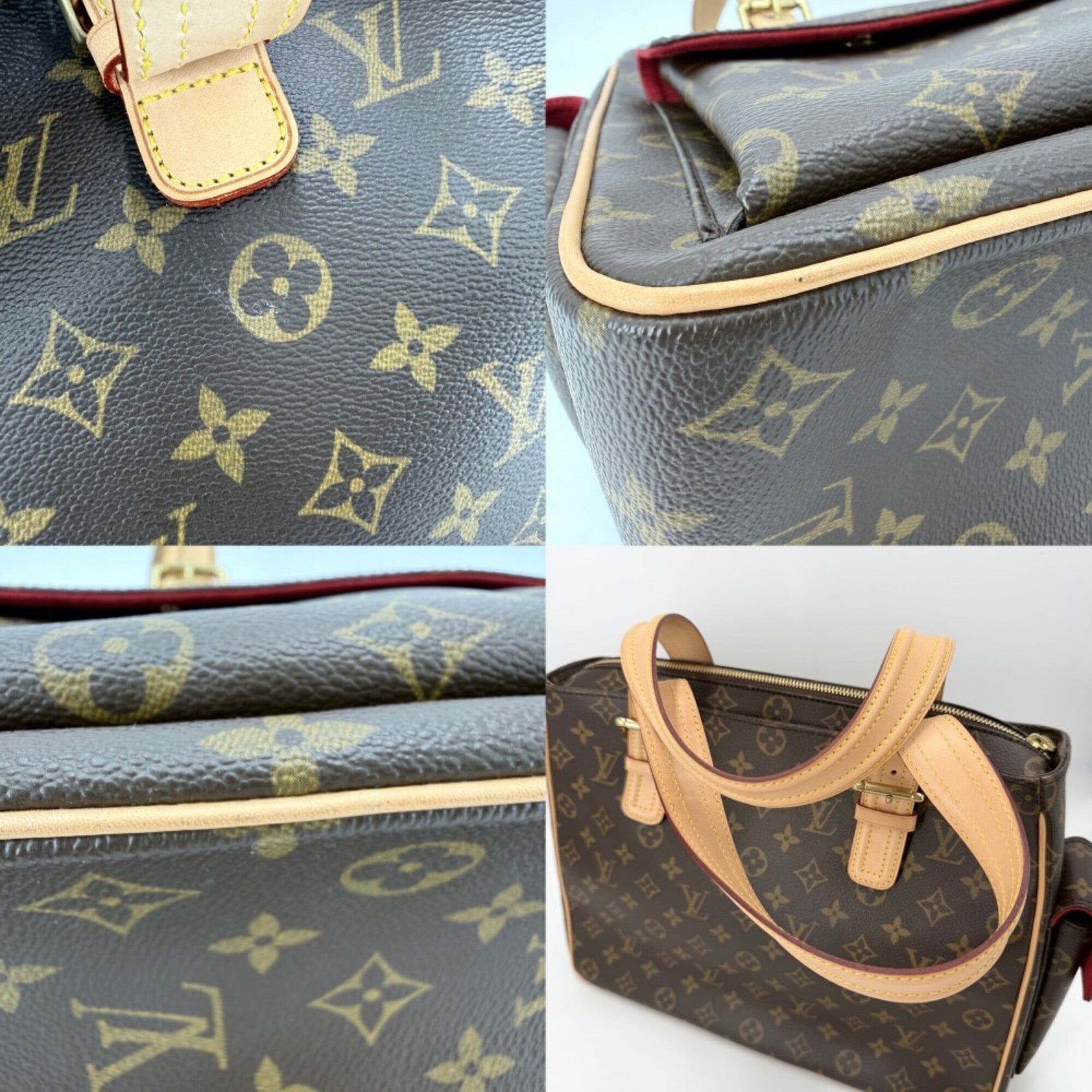 Louis Vuitton Brown Monogram Canvas Handbag Tote Bag (Pre-Owned)