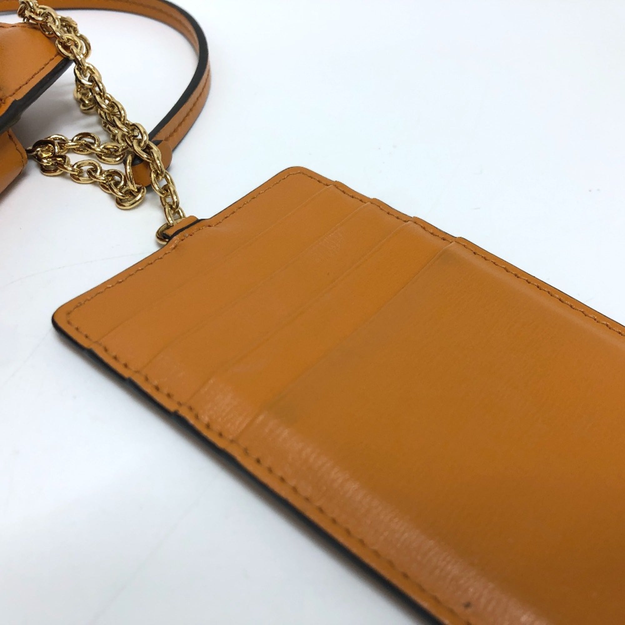 Salvatore Ferragamo Orange Leather Shoulder Bag (Pre-Owned)