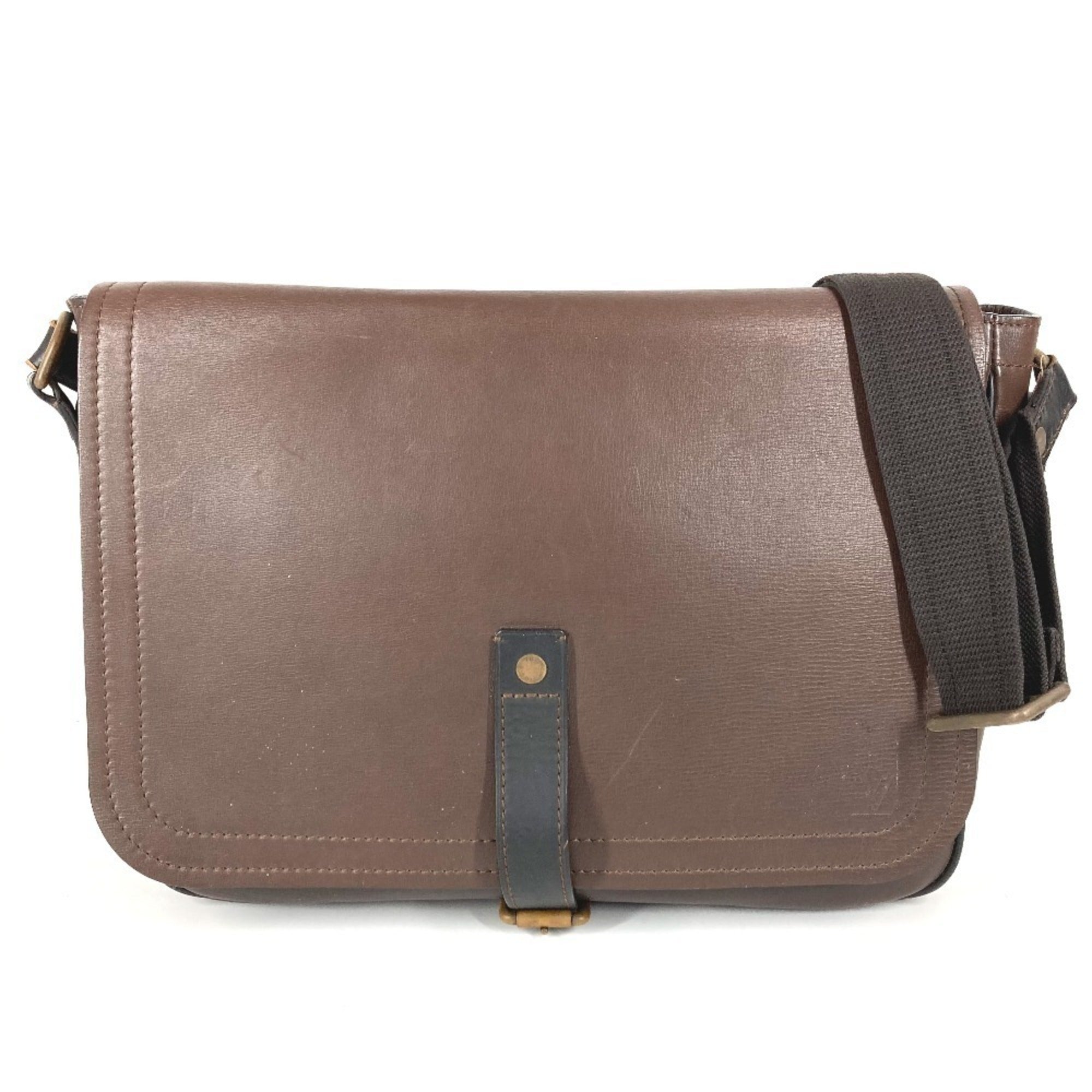 Louis Vuitton Brown Coffee Utah Leather Messenger Bag Shoulder Bag (Pre-Owned)