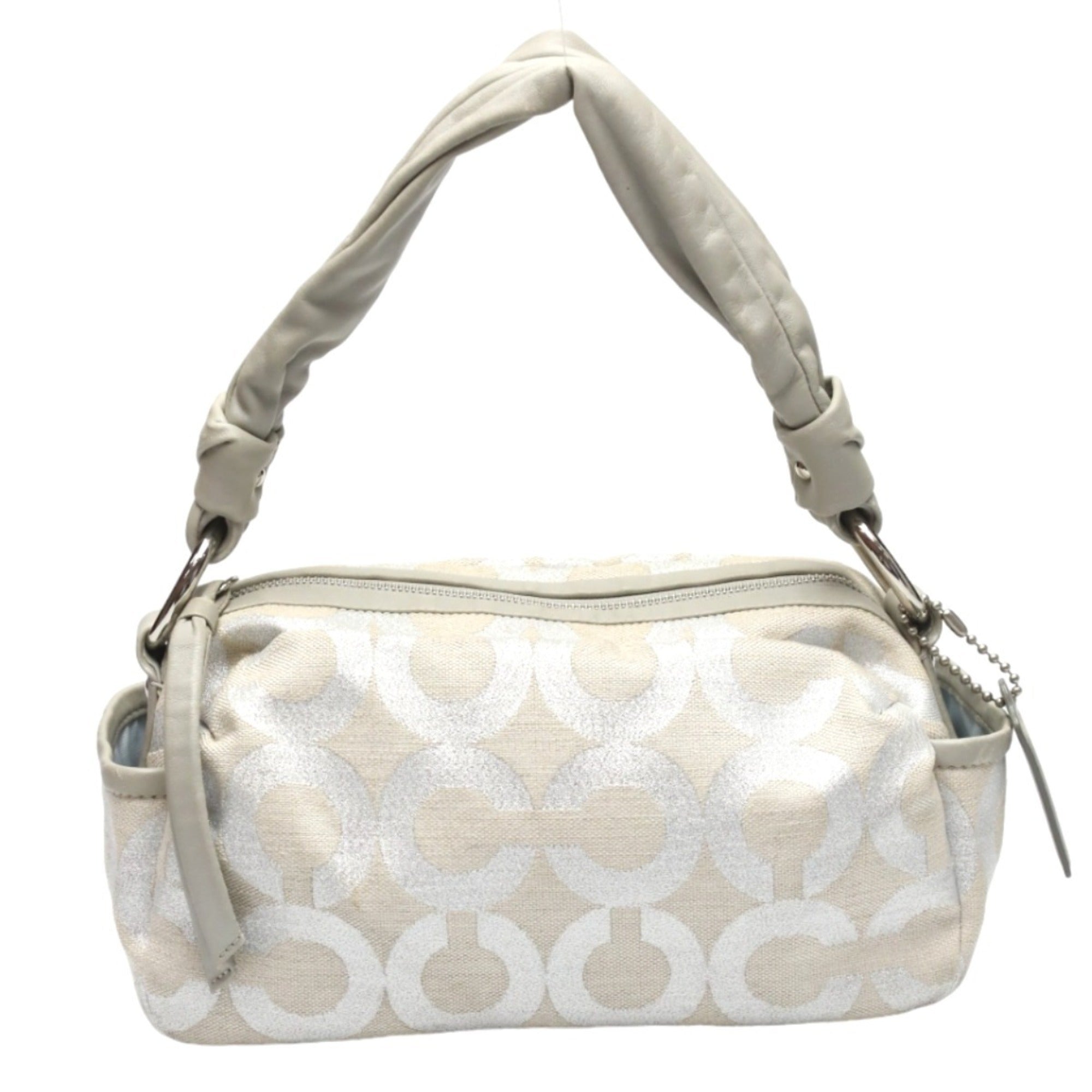 Coach Gray Leather Shoulder Bag (Pre-Owned)