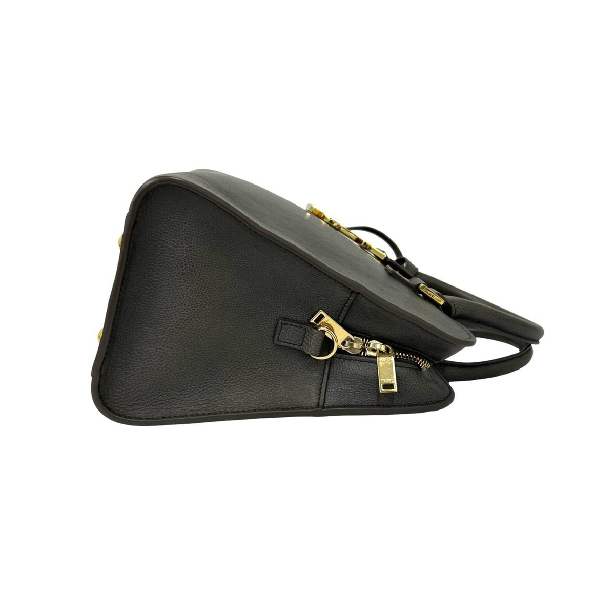 Yves Saint Laurent Gray Leather Handbag Shoulder Bag (Pre-Owned)