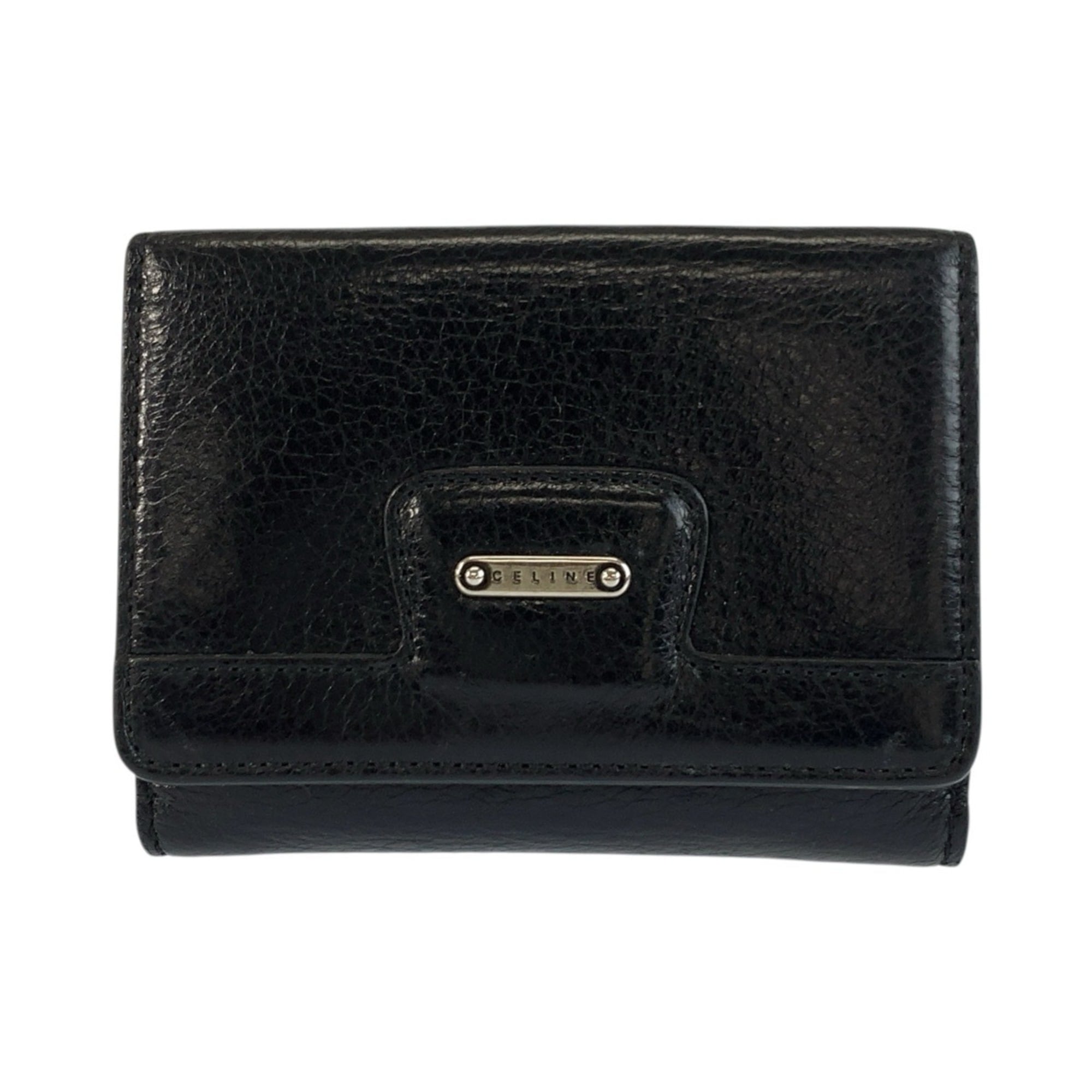 Celine Black Leather Wallet (Bi-Fold) (Pre-Owned)