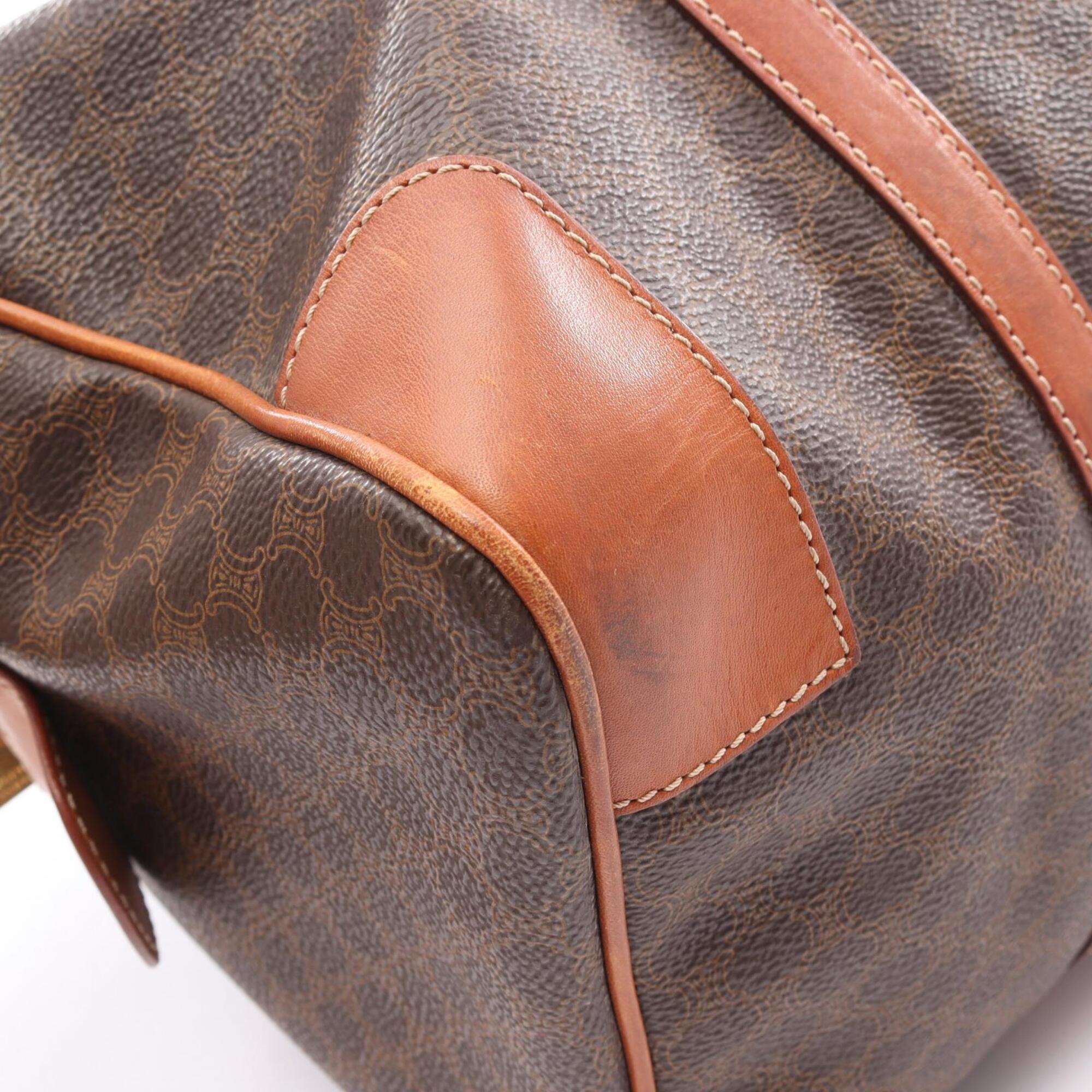 Celine Brown Coated Canvas Pvc Leather Handbag Tote Bag (Pre-Owned)