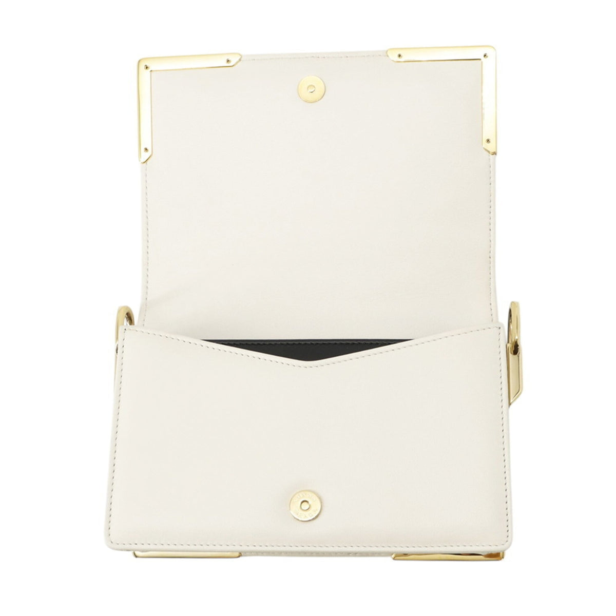 Prada White Leather Handbag Shoulder Bag (Pre-Owned)