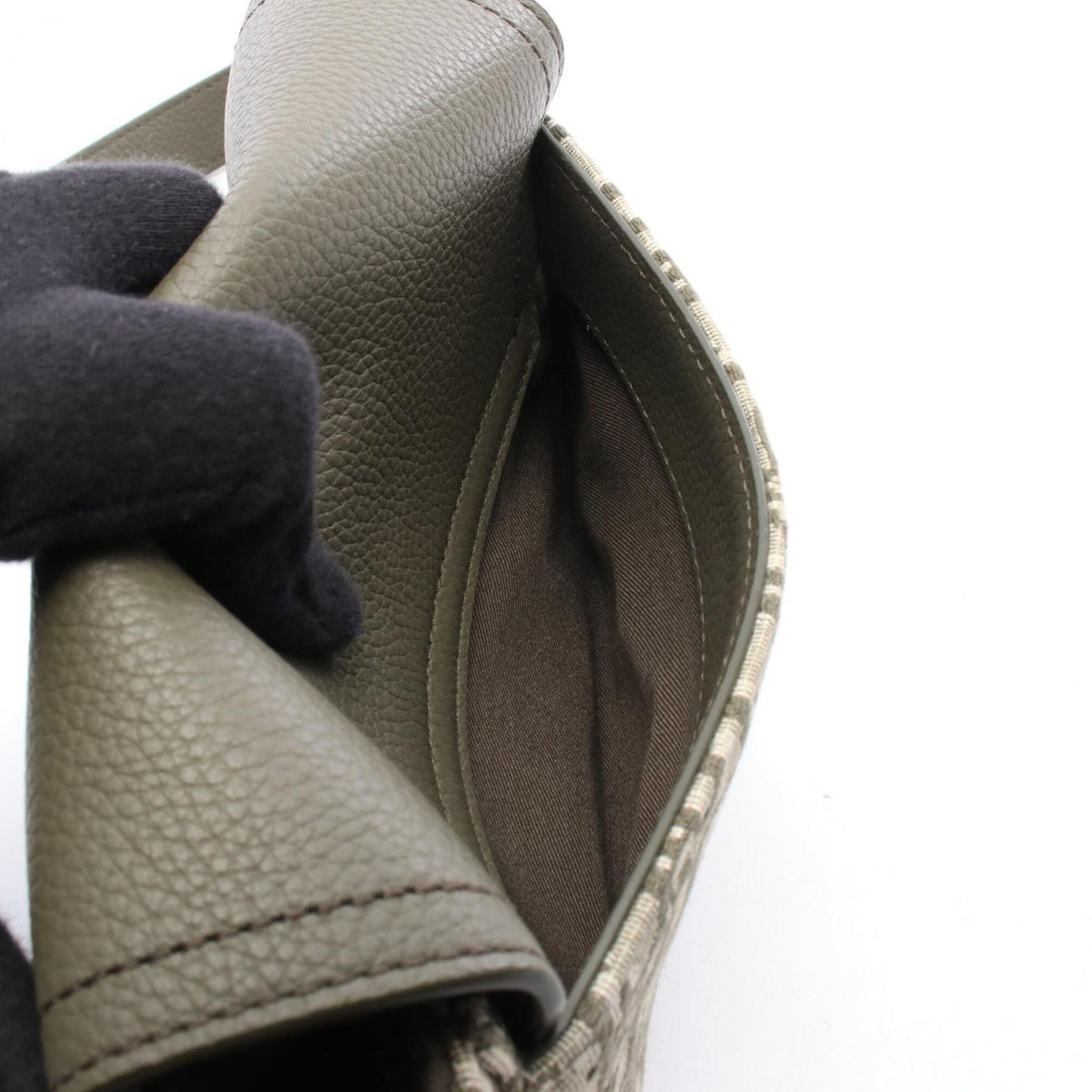 Christian Dior Beige Khaki Canvas Leather Saddle Bag Shoulder Bag (Pre-Owned)