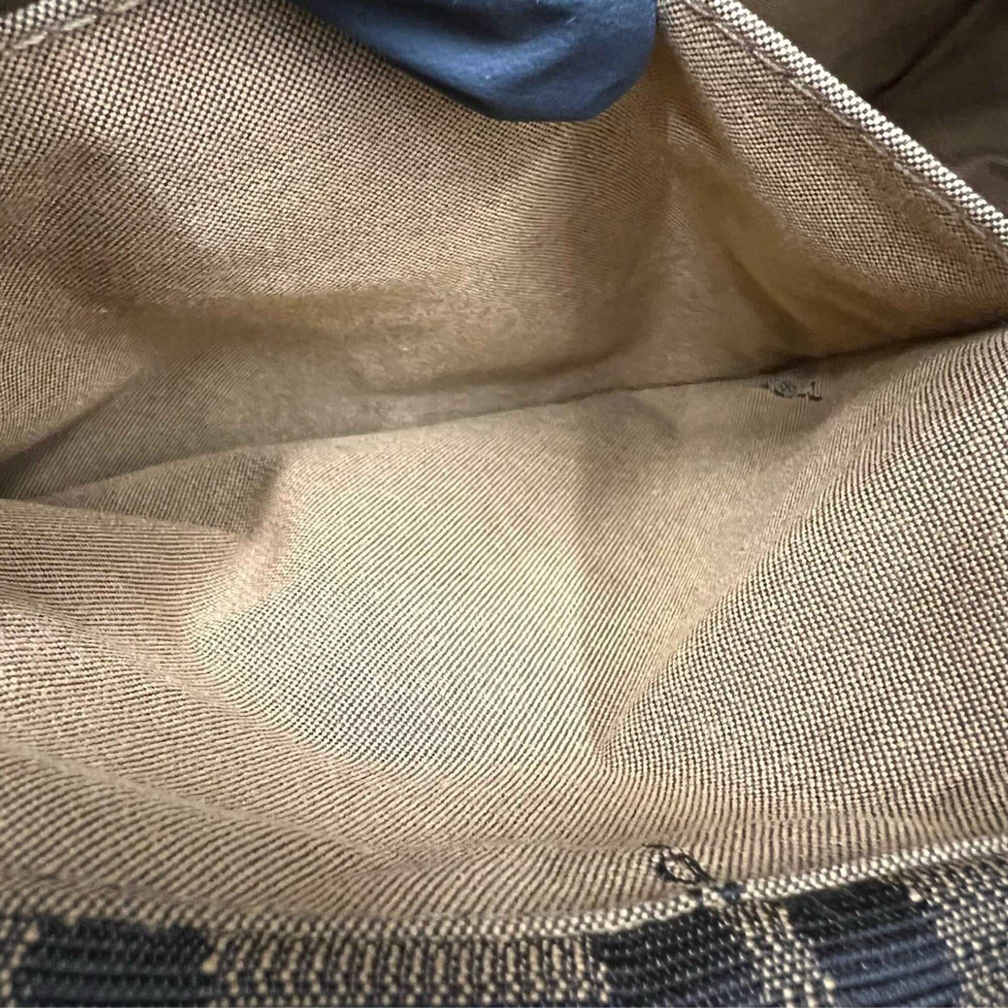 Fendi Black Brown Canvas Leather Handbag Tote Bag (Pre-Owned)