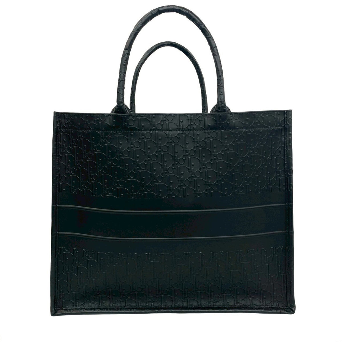 Christian Dior Black Leather Handbag Tote Bag (Pre-Owned)