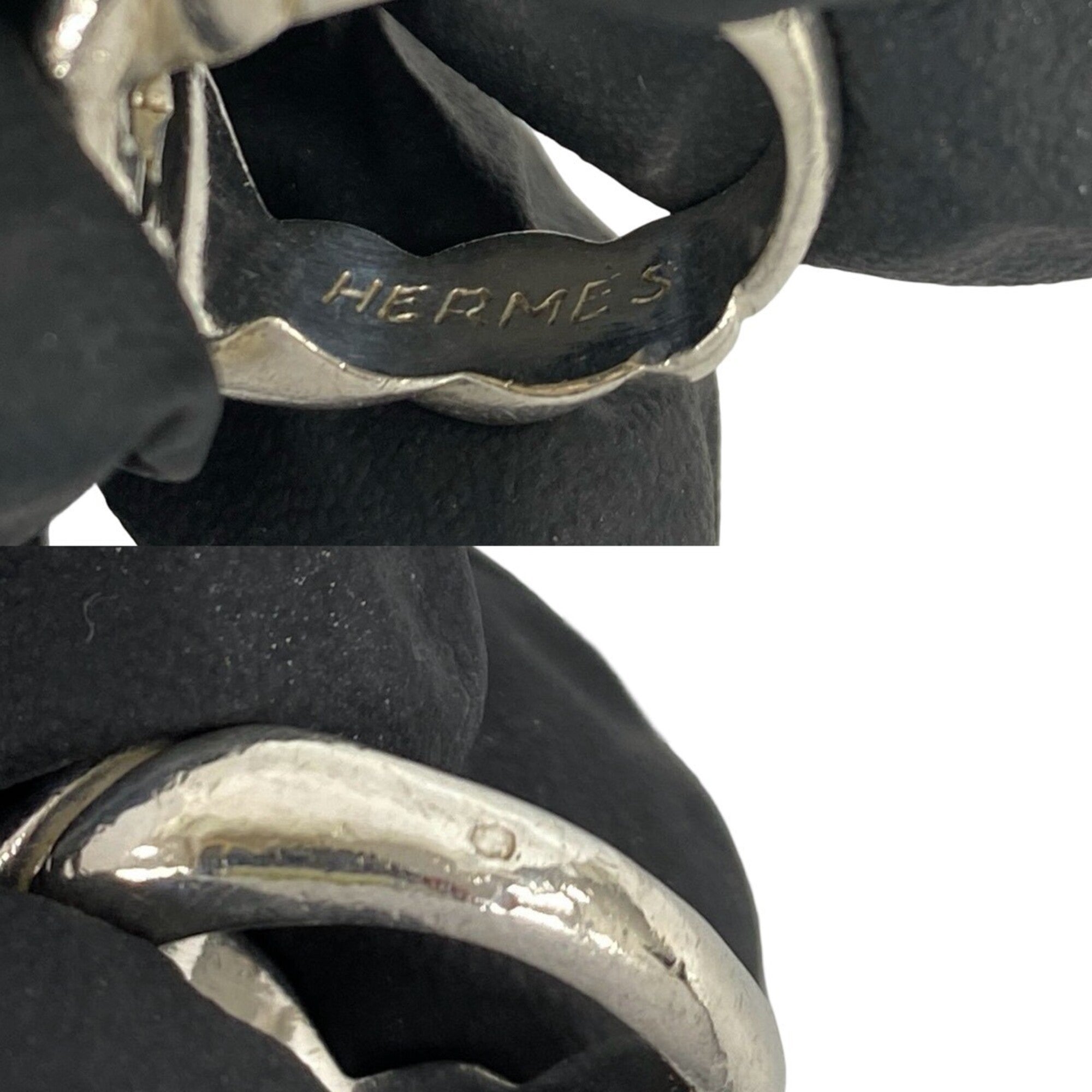 Hermes Silver Silver 925 Band Ring (Pre-Owned)