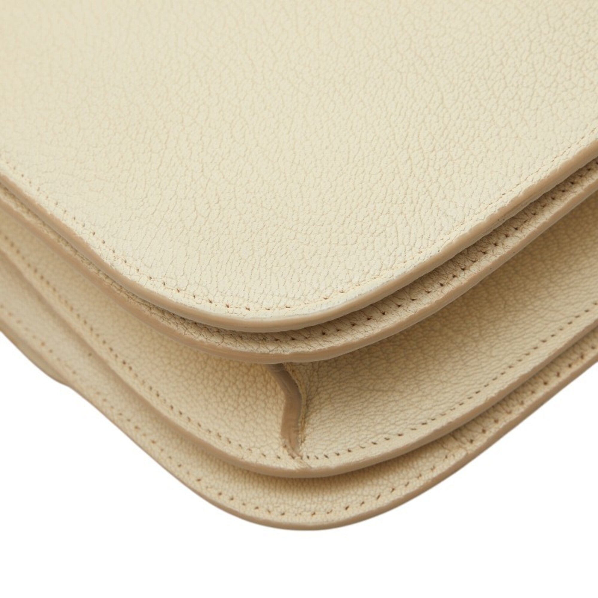 Celine Ivory Leather Shoulder Bag (Pre-Owned)