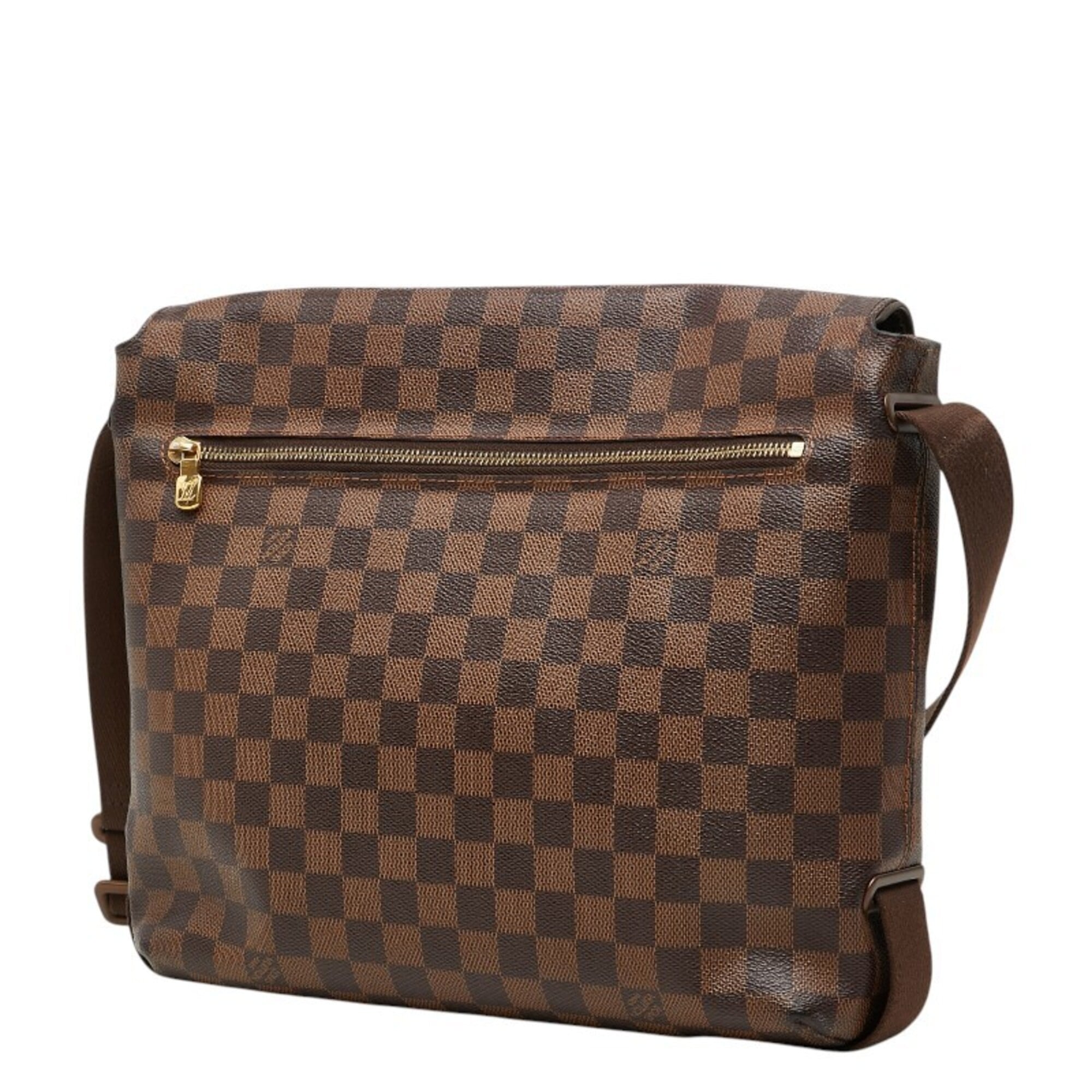 Louis Vuitton Brown Pvc Leather Messenger Bag Shoulder Bag (Pre-Owned)