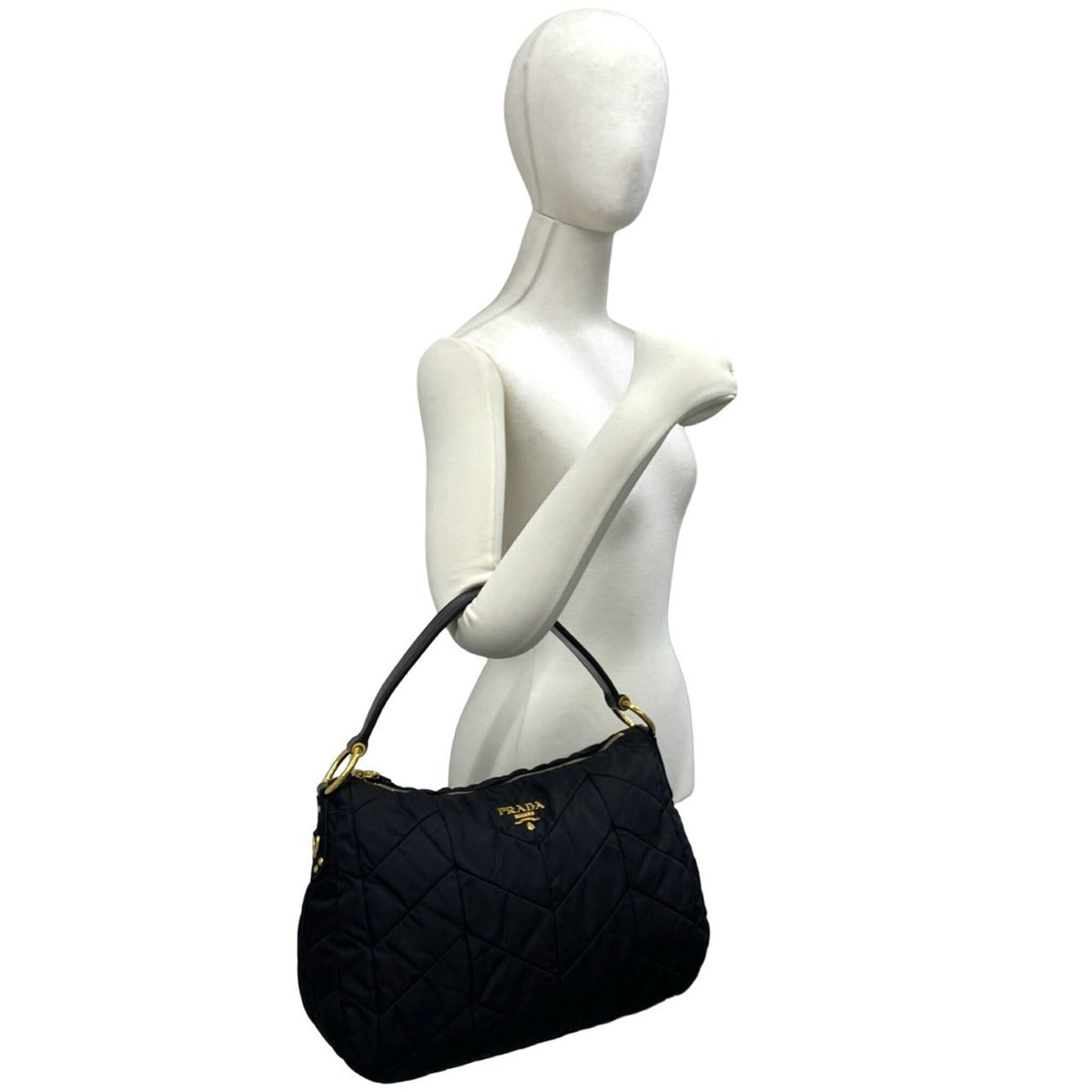 Prada Black Nylon Handbag Shoulder Bag (Pre-Owned)