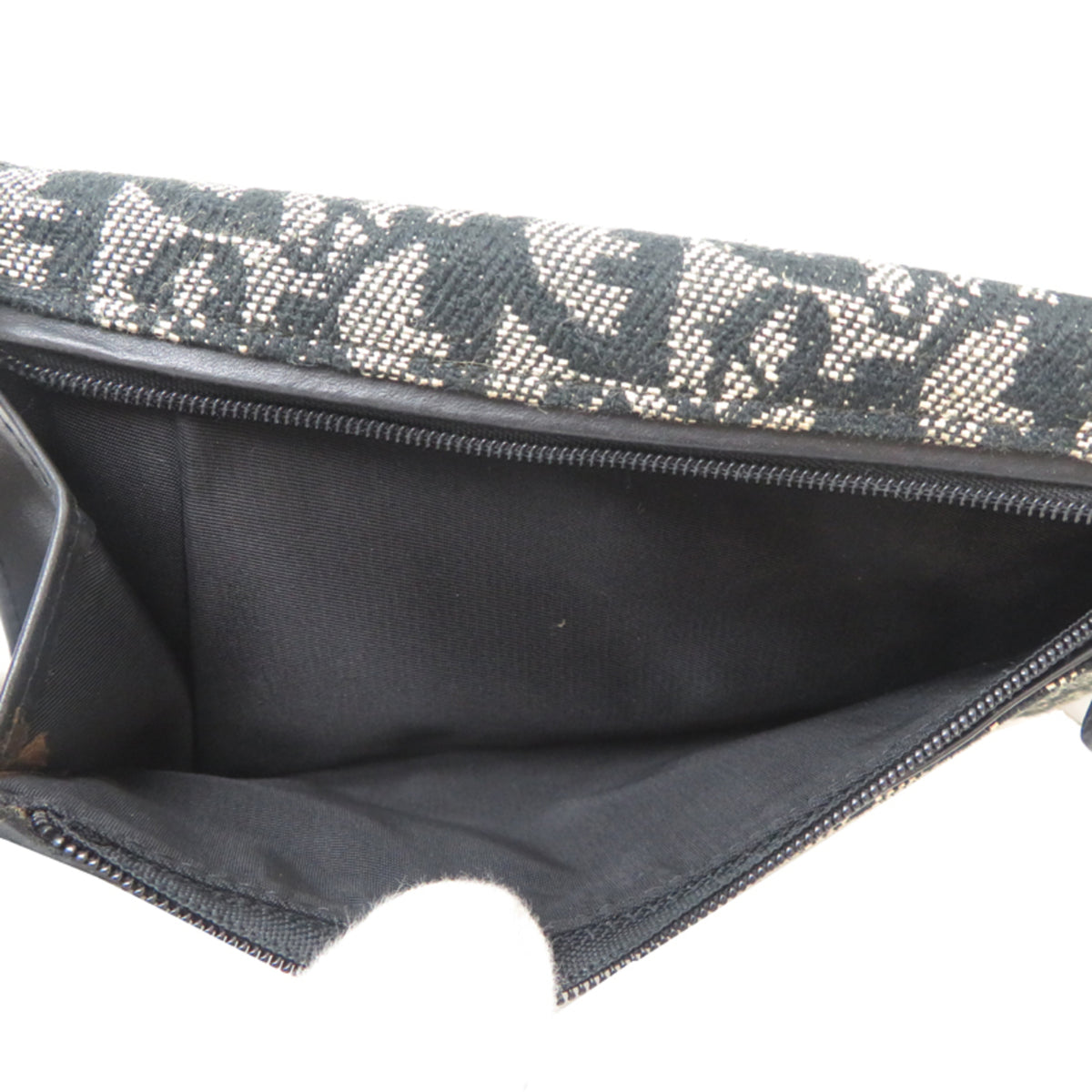 Christian Dior Blue Jacquard Wallet (Tri-Fold) (Pre-Owned)