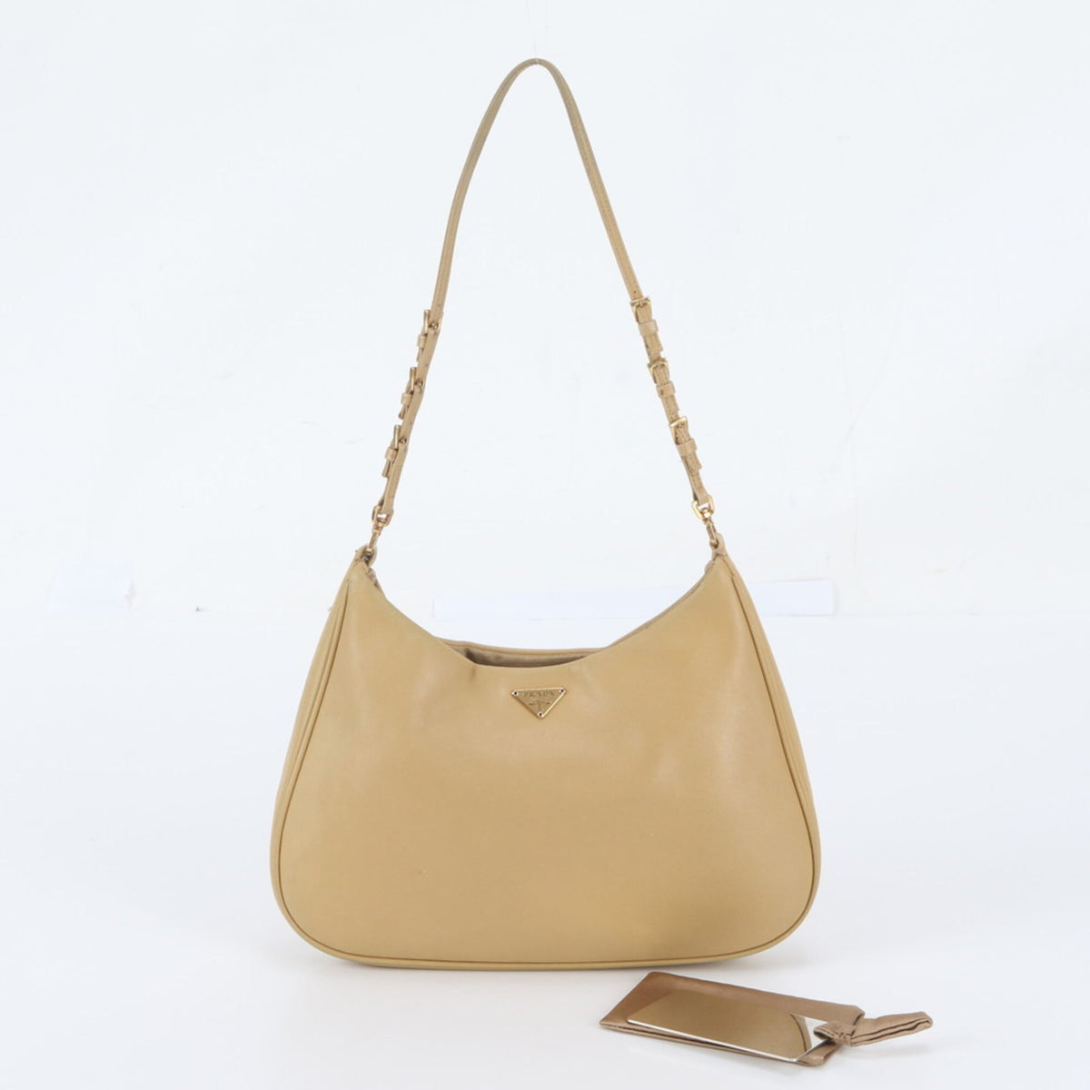Prada Yellow Leather Shoulder Bag (Pre-Owned)