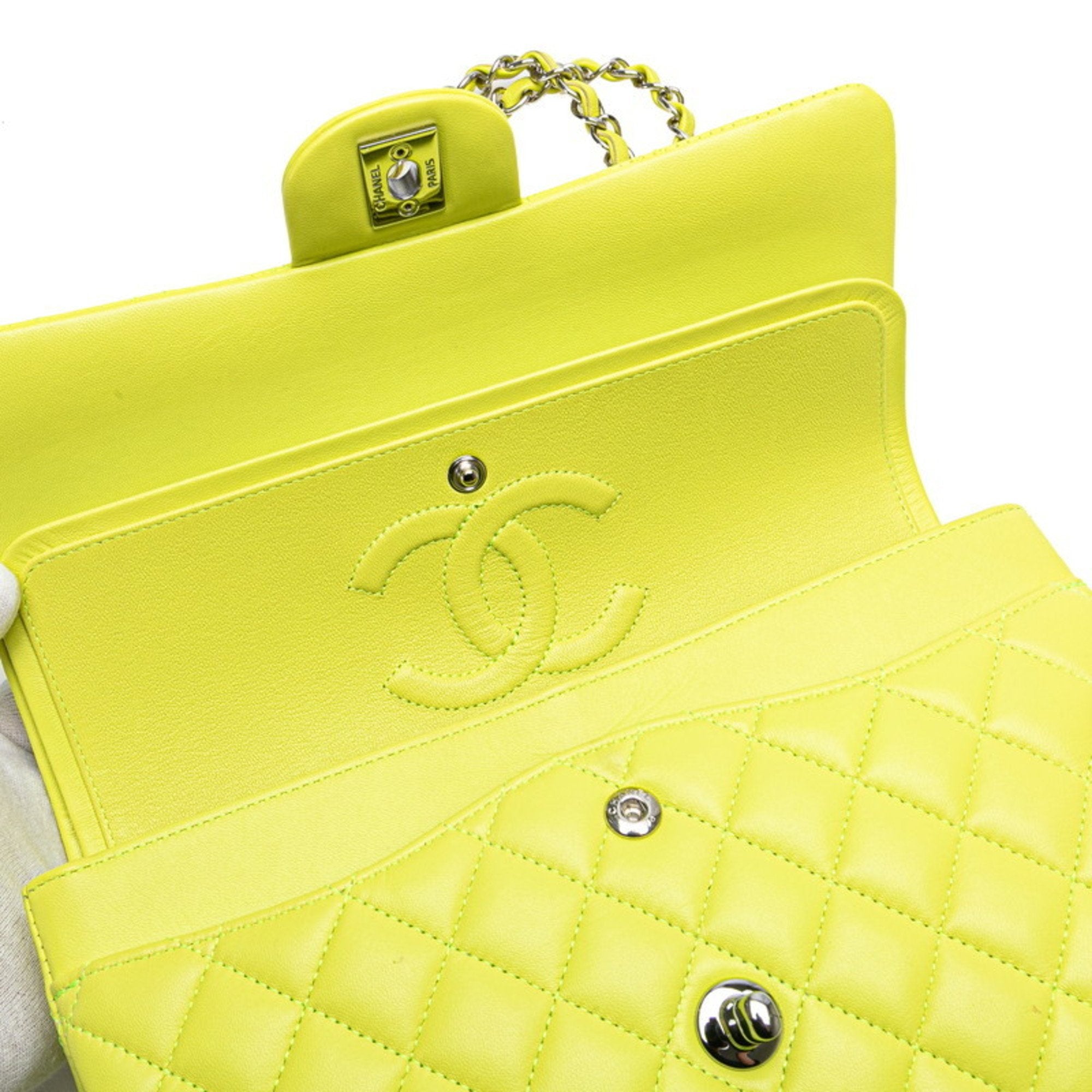 Chanel Matelasse Yellow Handbag Shoulder Bag (Pre-Owned)