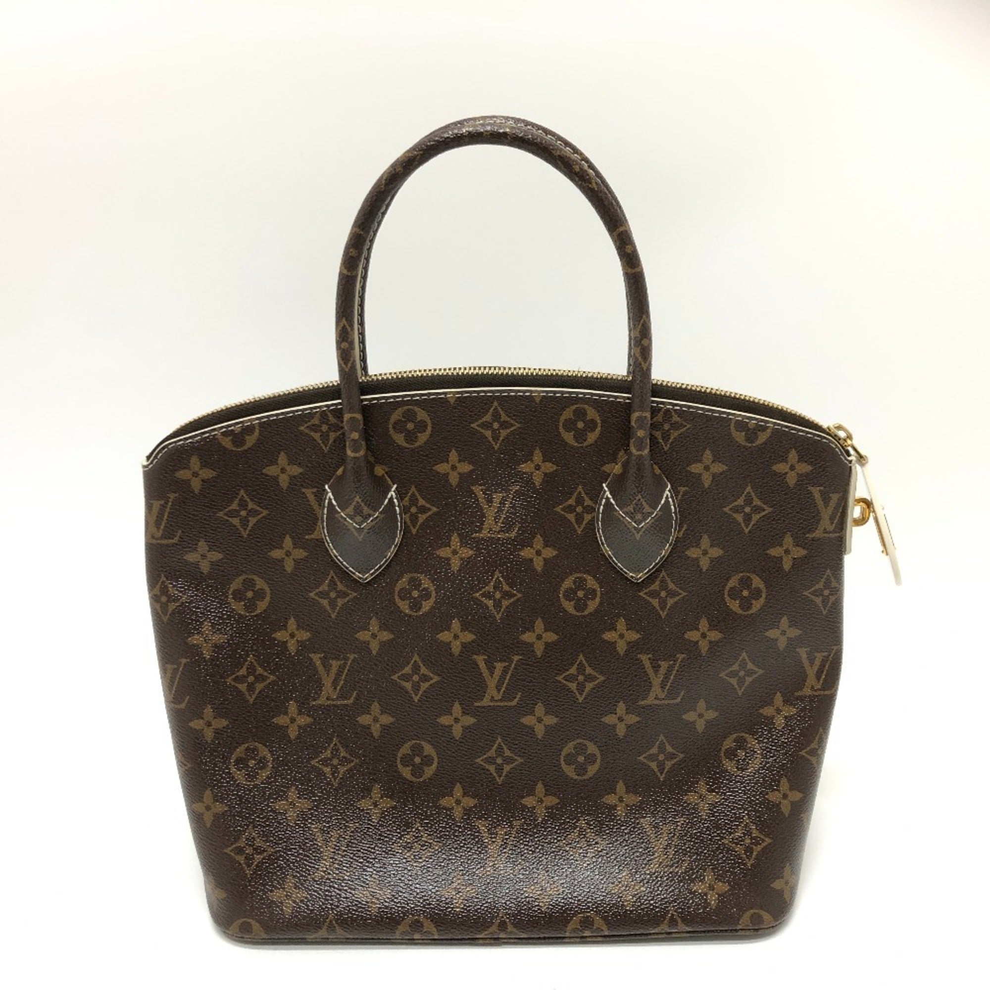 Louis Vuitton Monogram Beige Gold Brown Galle White Canvas Monogram Handbag Tote Bag (Pre-Owned)