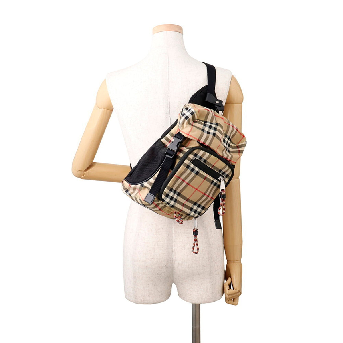 Burberry Beige Black Nylon Sling Bag (Pre-Owned)