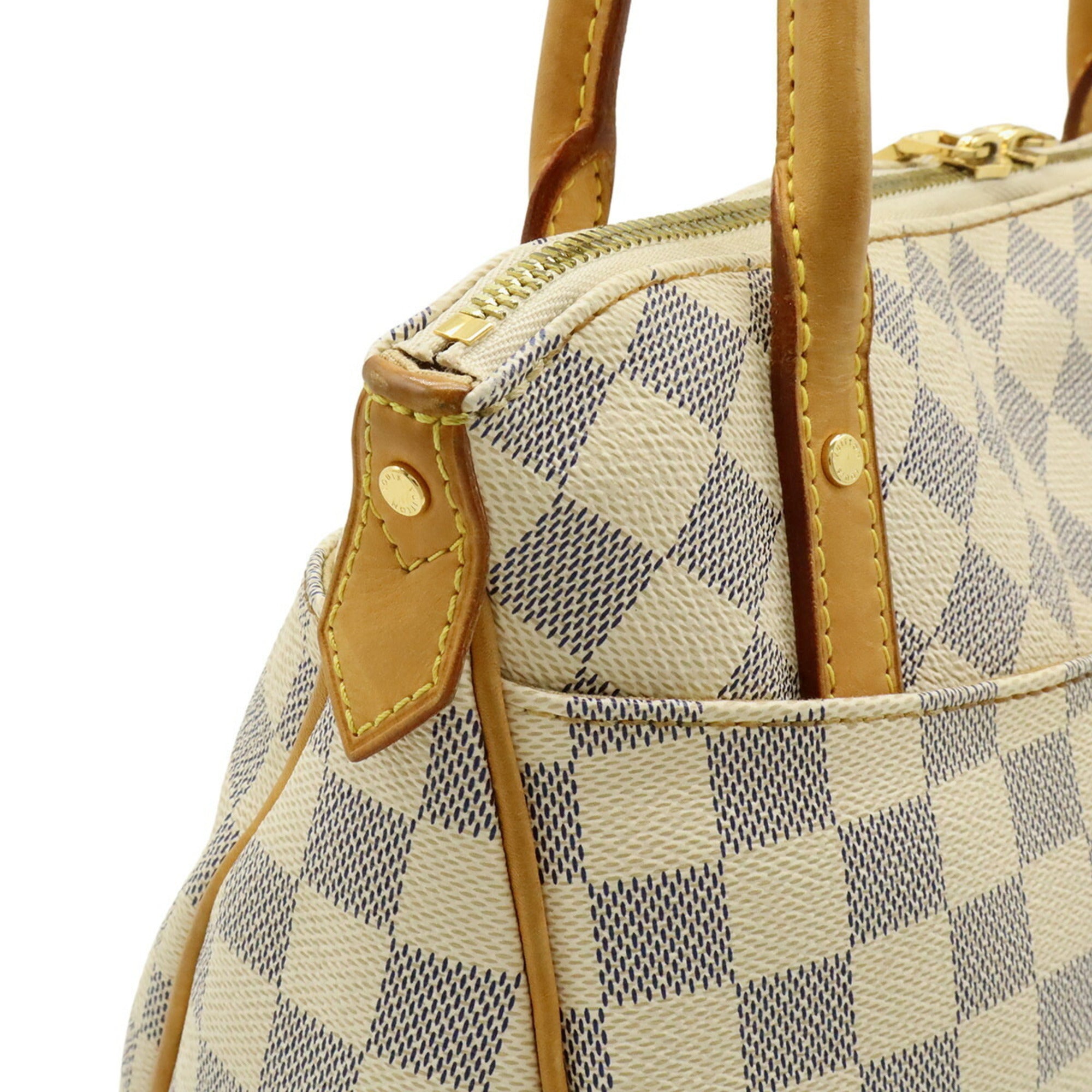 Louis Vuitton Damier Azur Ivory Damier Azur Canvas Pvc Shoulder Bag Tote Bag (Pre-Owned)