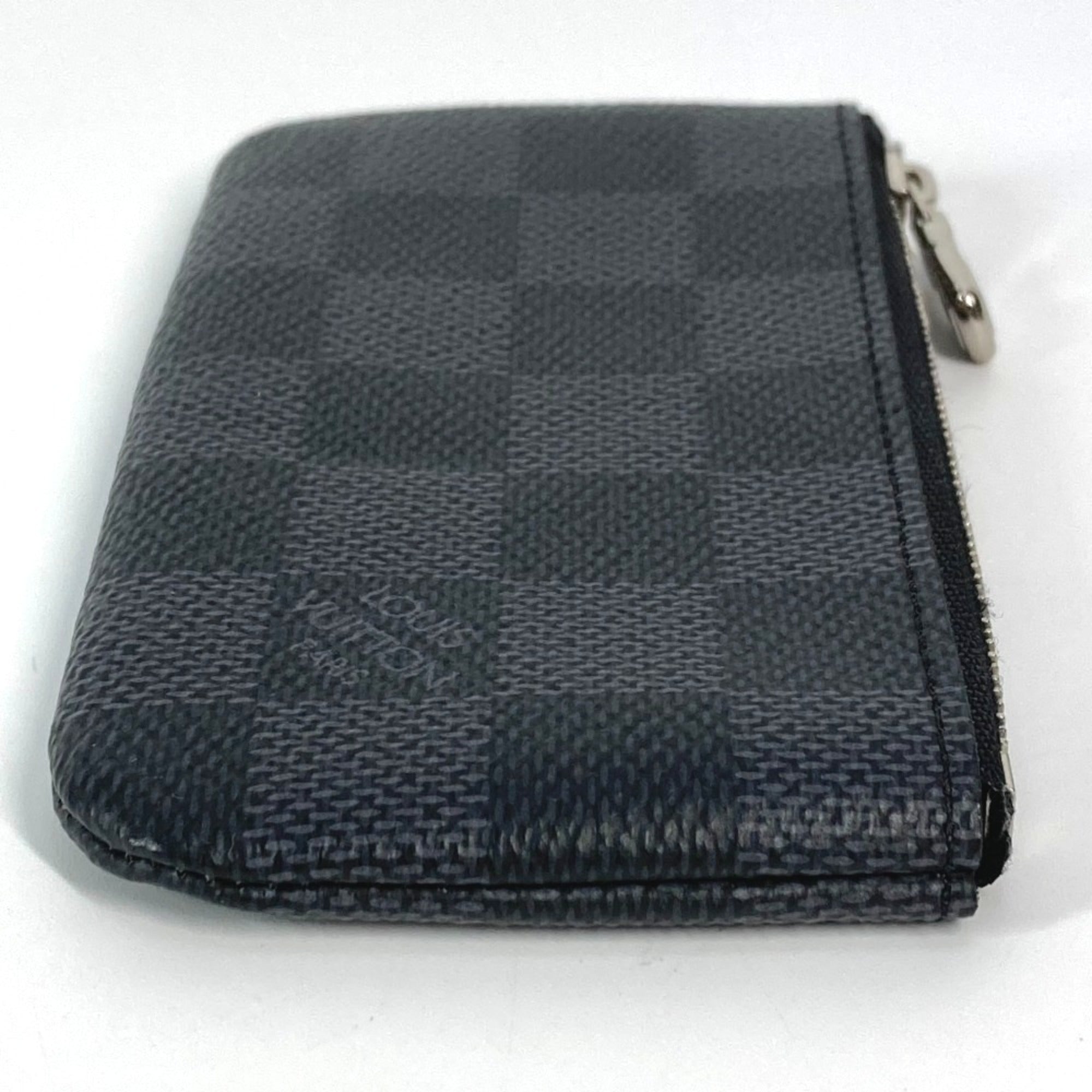 Louis Vuitton Black Damier Graphite Coin Purse/Coin Case (Pre-Owned)