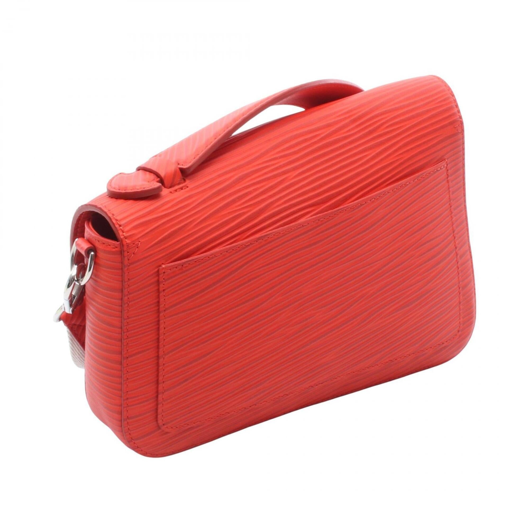 Louis Vuitton Red Color Leather Handbag (Pre-Owned)