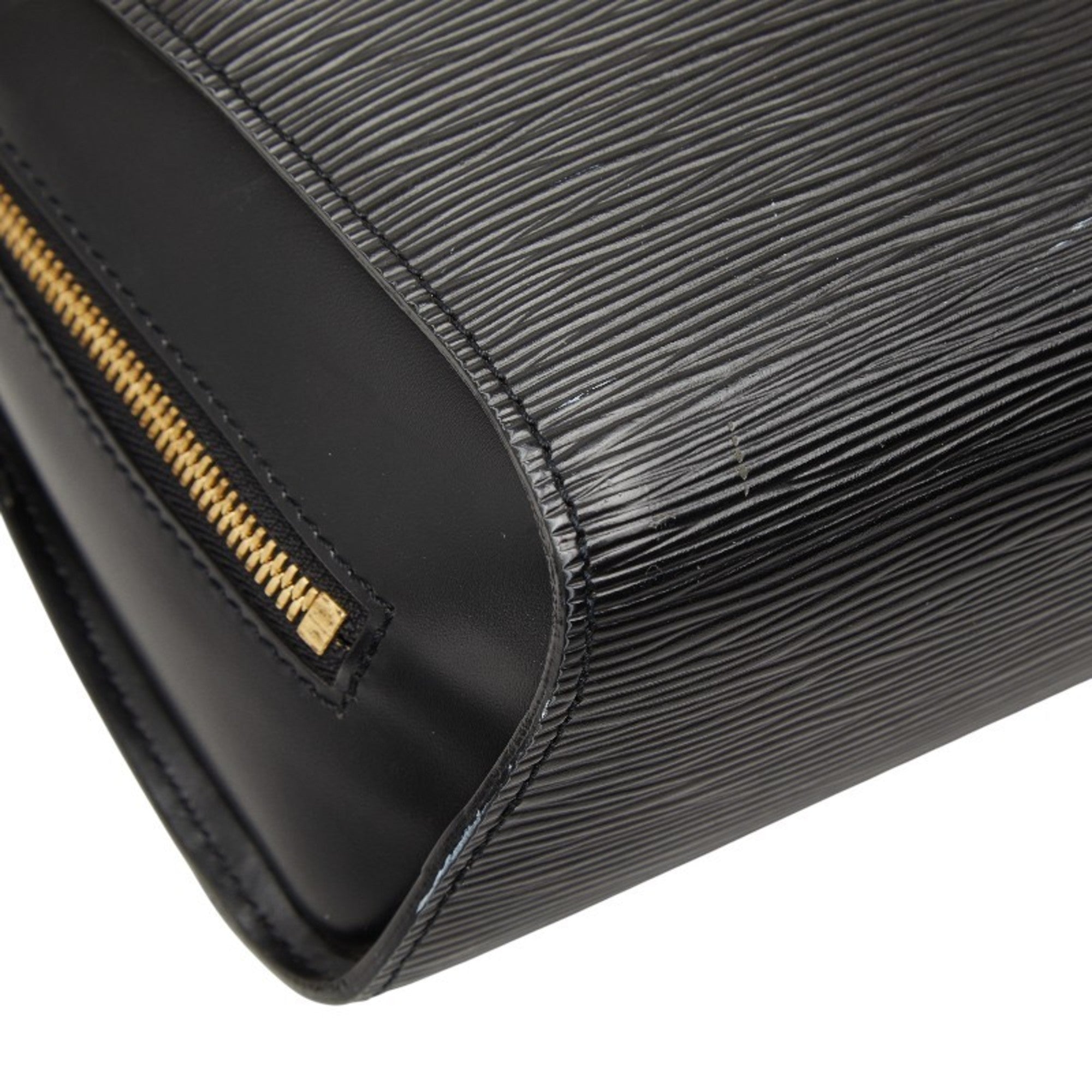 Louis Vuitton Black Noir Leather Backpack (Pre-Owned)