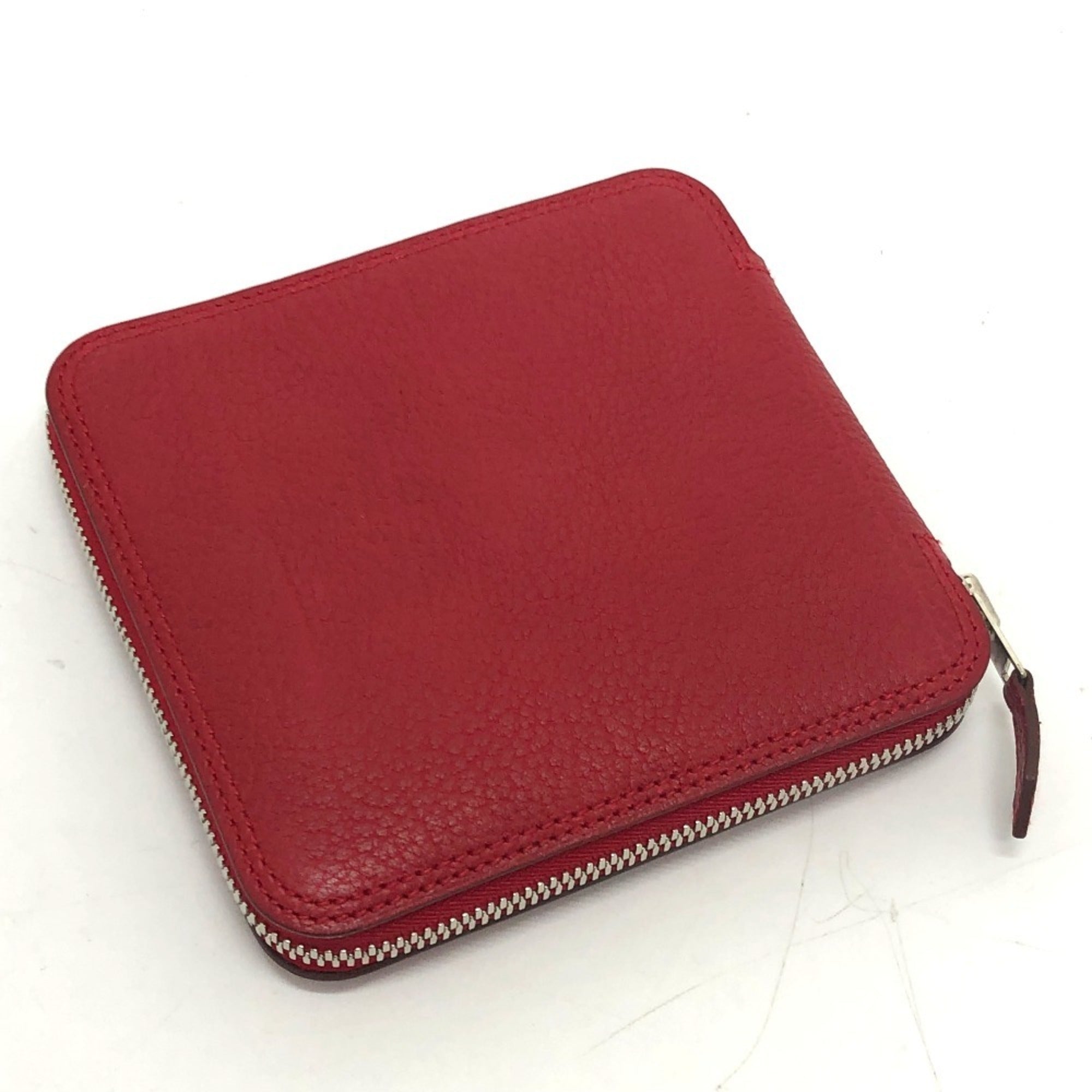 Hermes Red Color Rouge H Buffle Skipper Leather Silk Eco-Bag Shopping Bag Tote Bag (Pre-Owned)