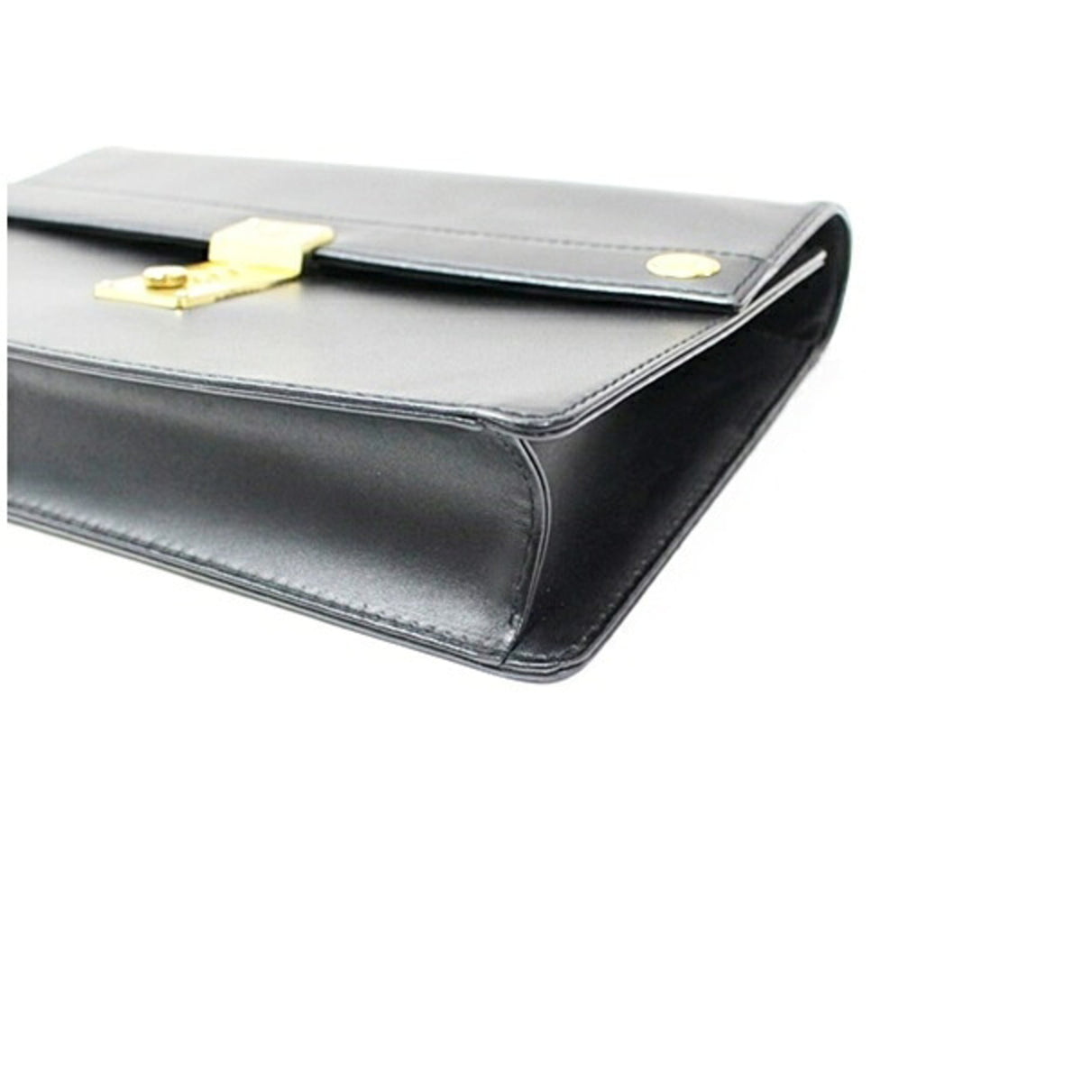 Dunhill Beige Black Leather Clutch Bag (Pre-Owned)