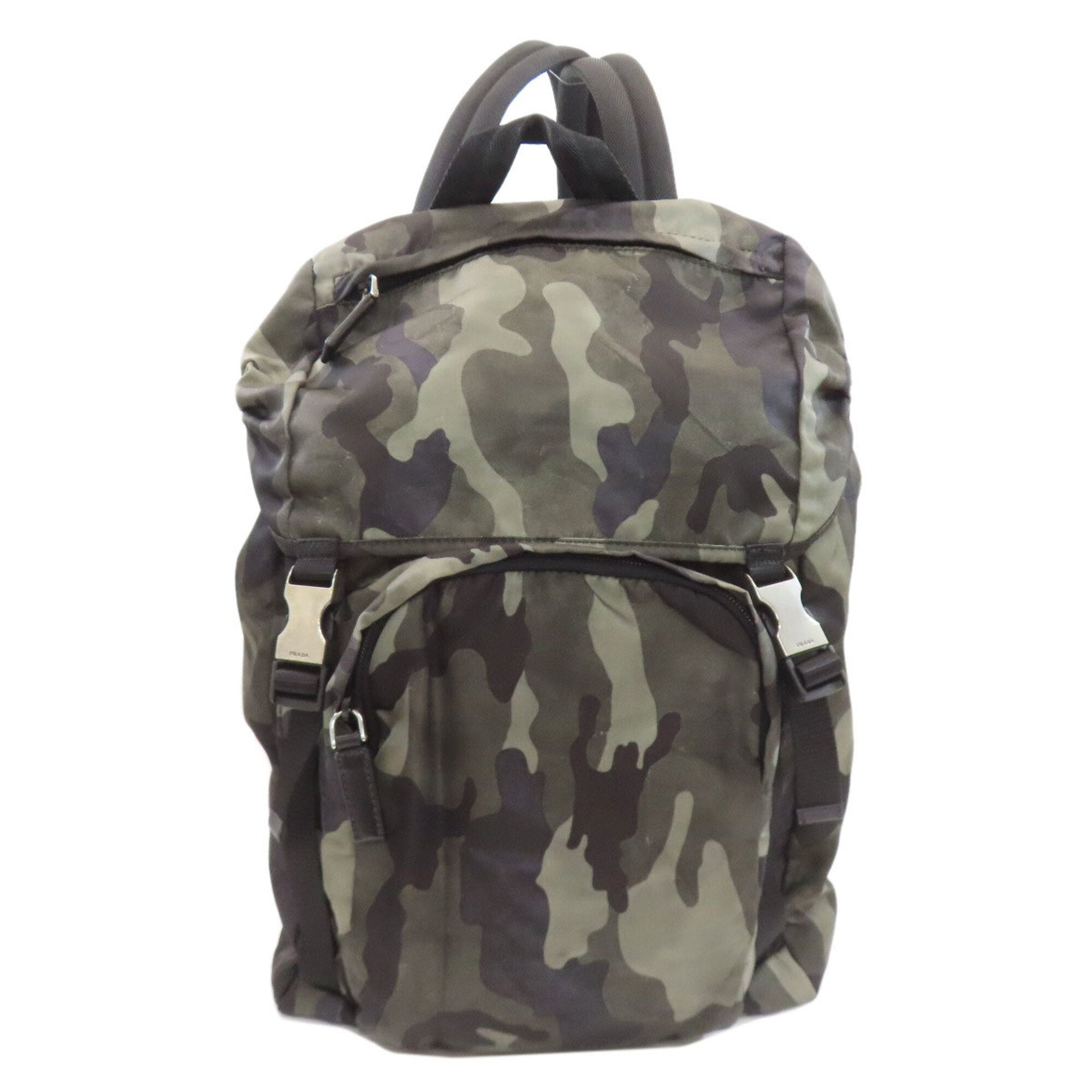 Prada Khaki Nylon Backpack (Pre-Owned)