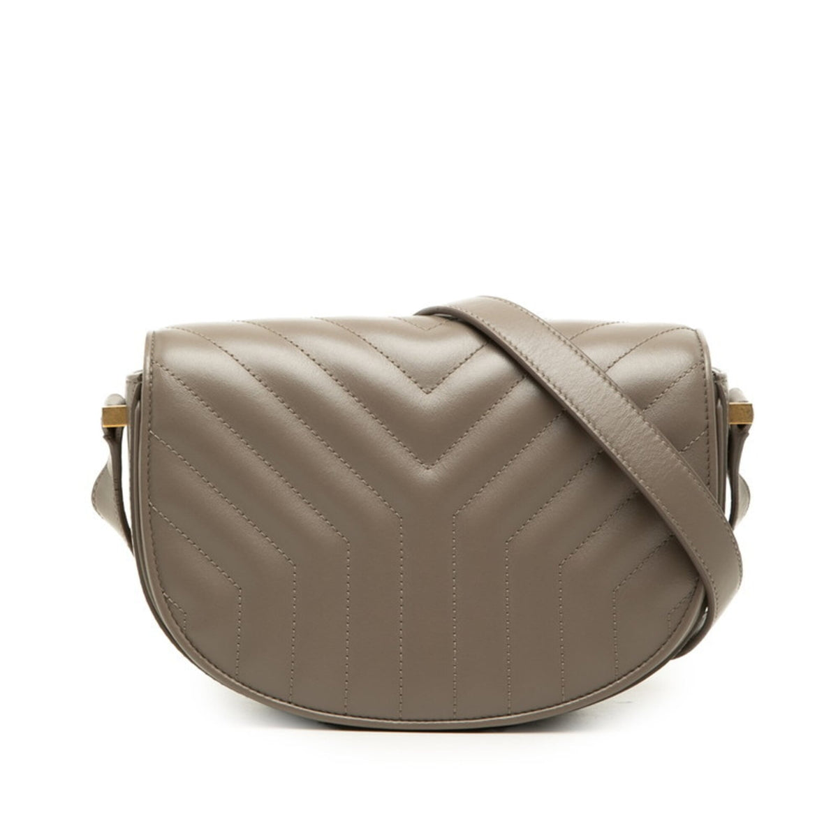 Saint Laurent Gray Leather Shoulder Bag (Pre-Owned)