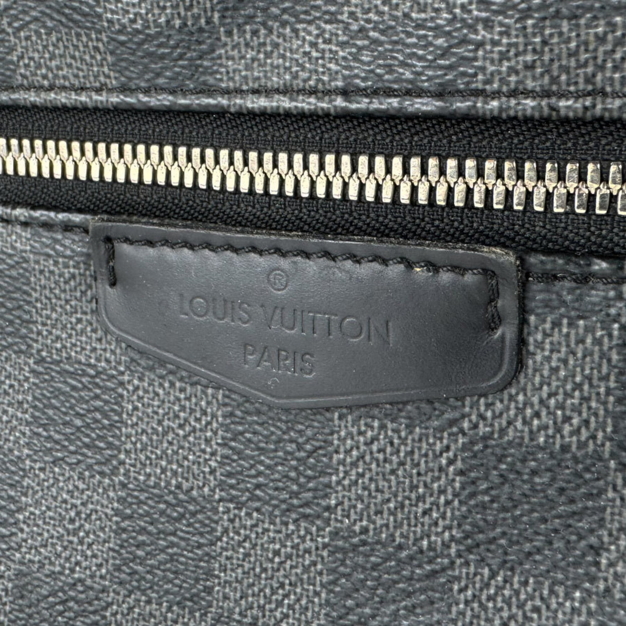 Louis Vuitton Black Damier Graphite Damier Graphite Backpack (Pre-Owned)