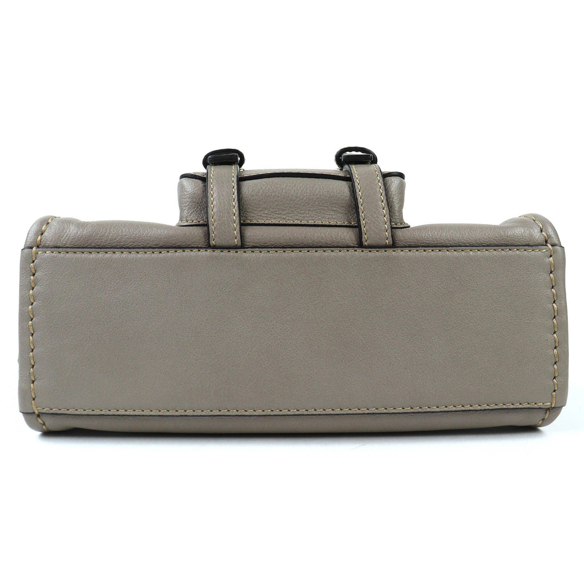 Chloé Gray Leather Handbag Shoulder Bag (Pre-Owned)