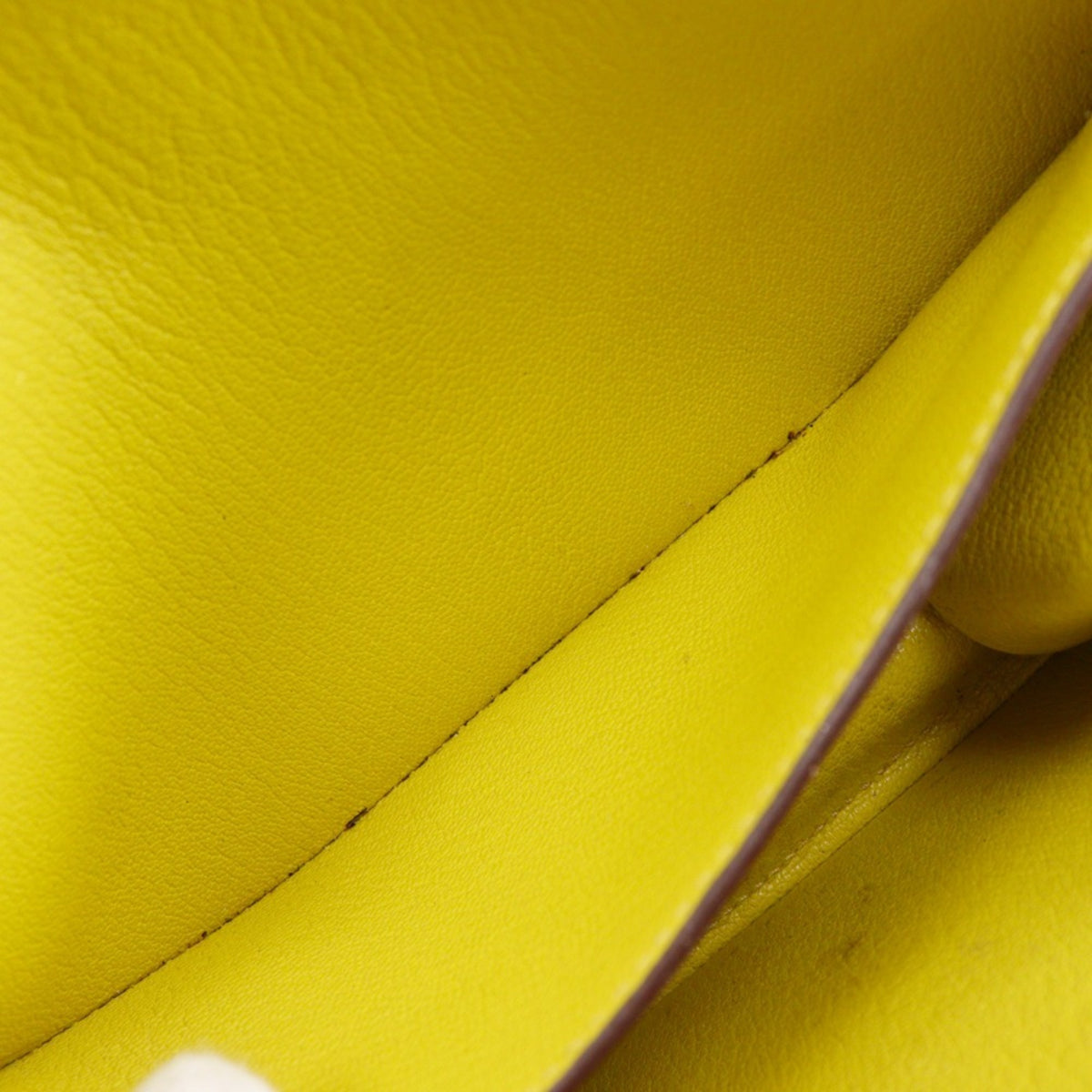 Hermes Yellow Chevre Leather Clutch Bag (Pre-Owned)