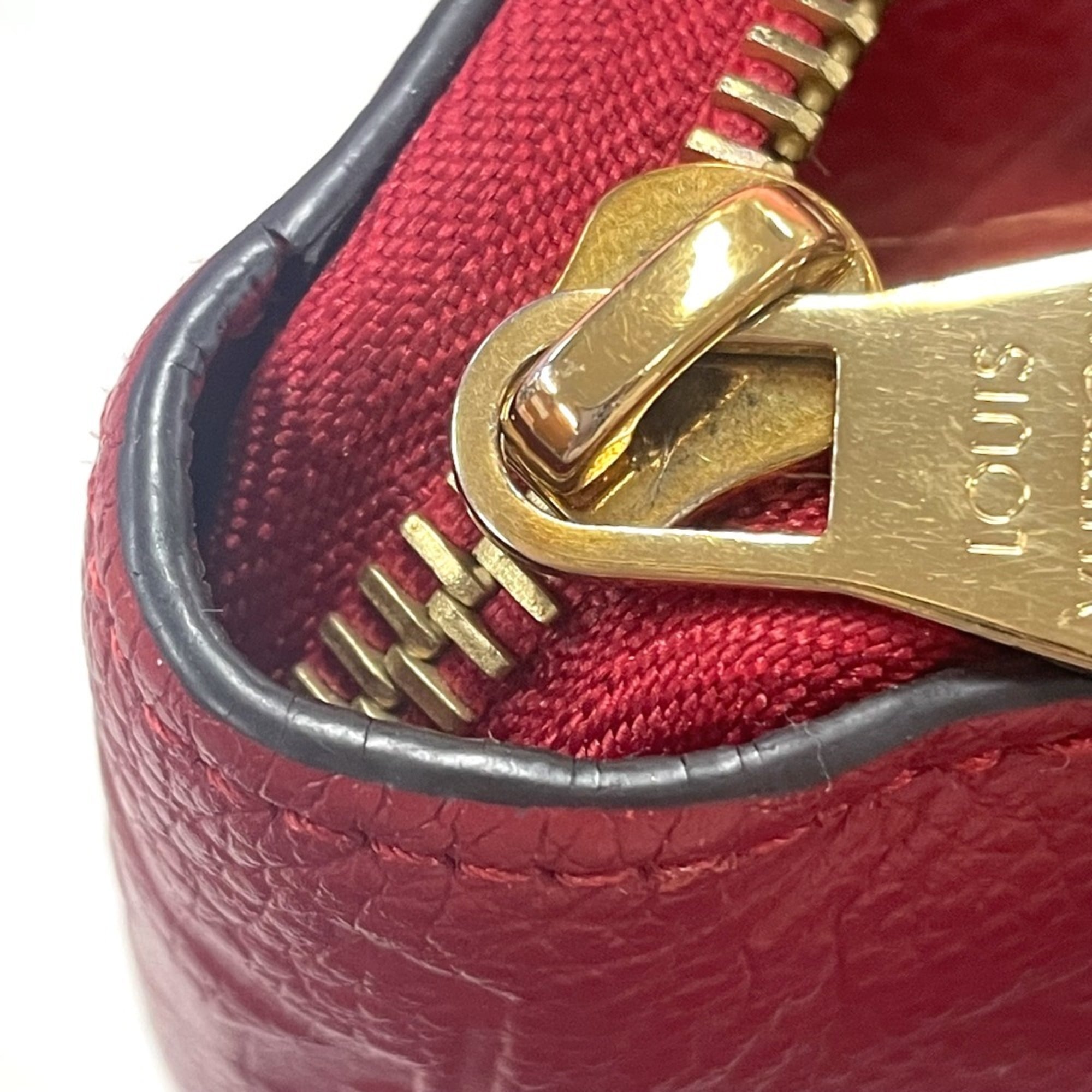 Louis Vuitton Monogram Empreinte Cerise Red Color Monogram Empreinte Long Wallet (Bi-Fold) (Pre-Owned)