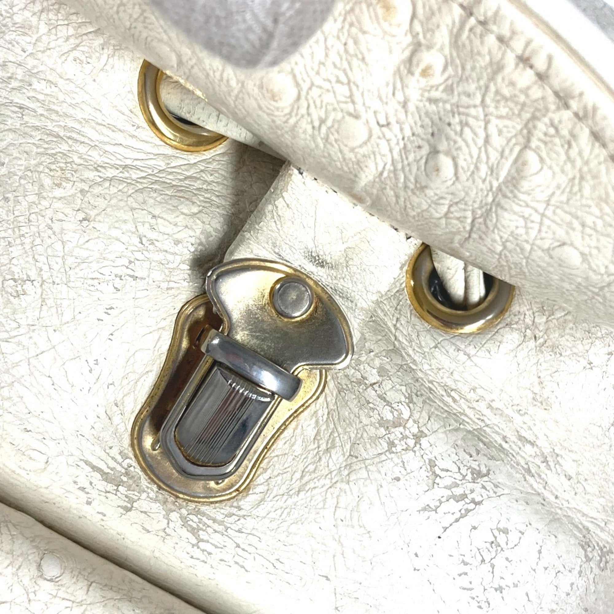 Versace Gold Ivory Leather Backpack (Pre-Owned)