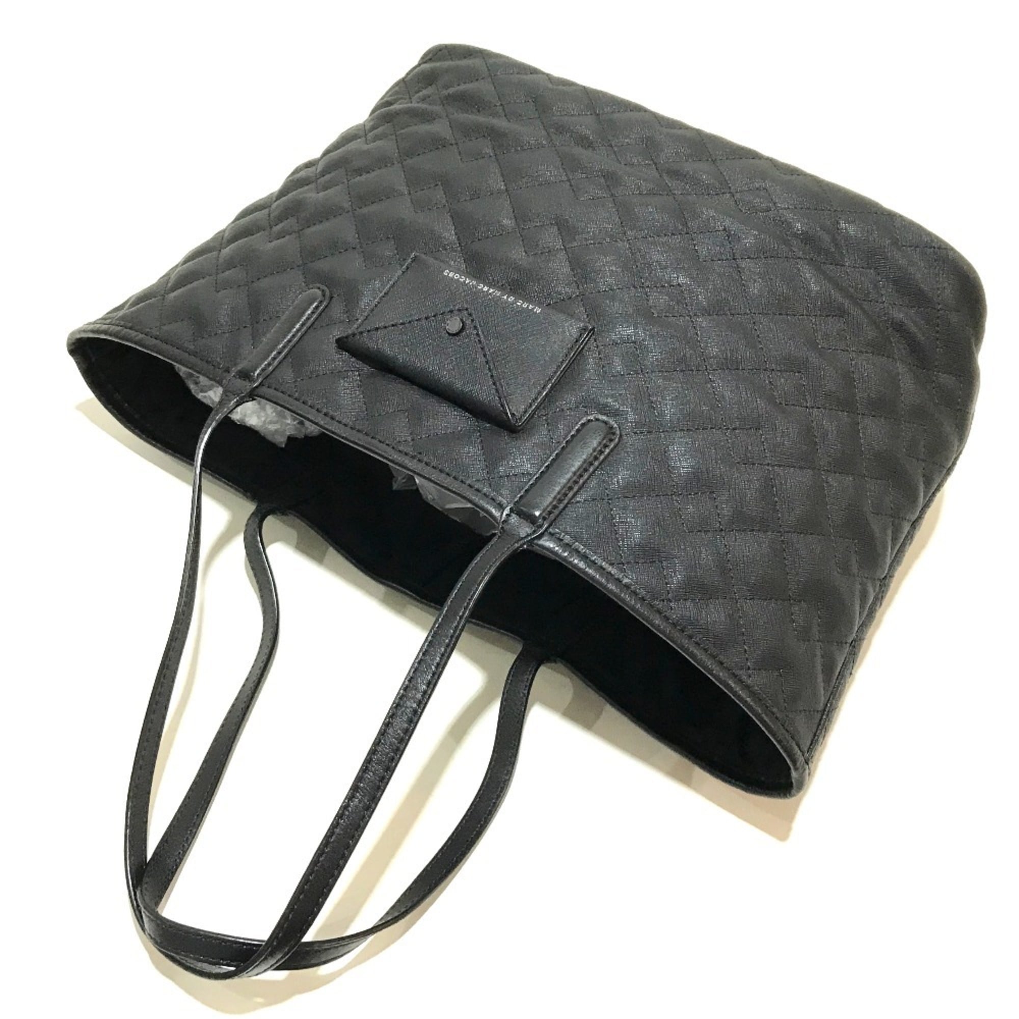 Marc By Marc Jacobs Black Pvc Leather Shoulder Bag Tote Bag (Pre-Owned)