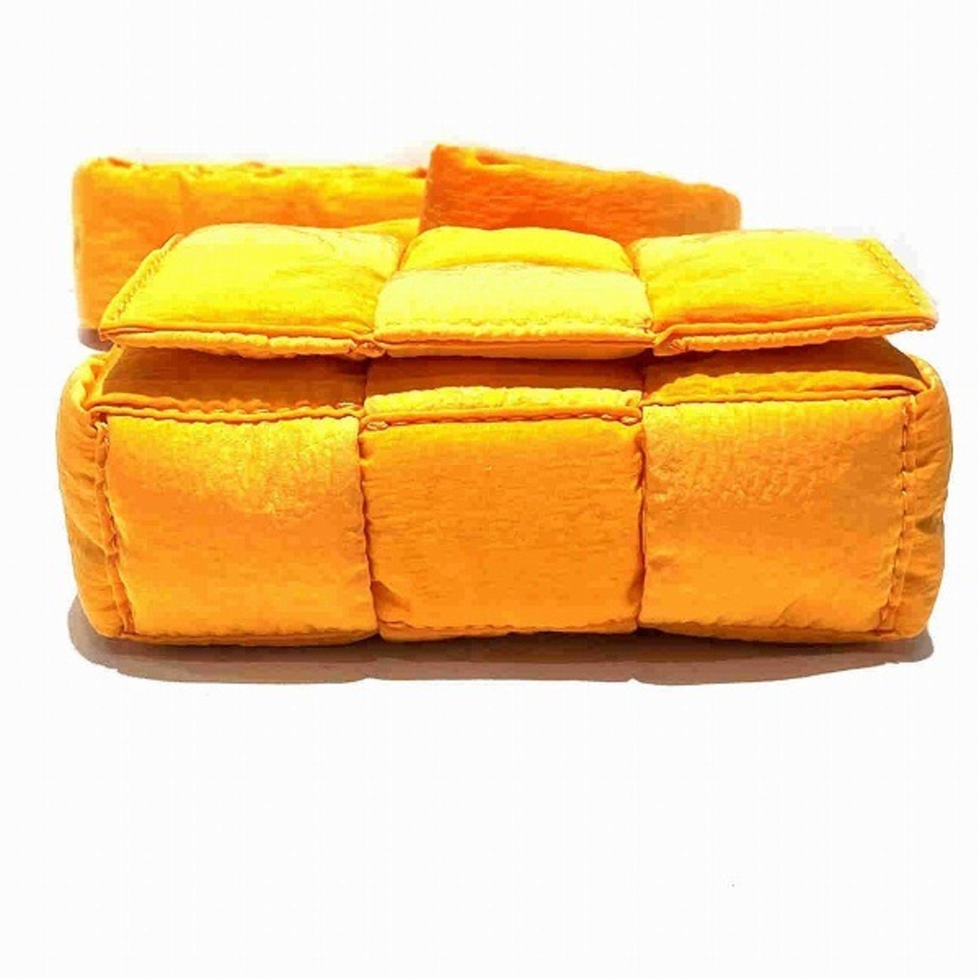 Bottega Veneta Yellow Nylon Shoulder Bag (Pre-Owned)